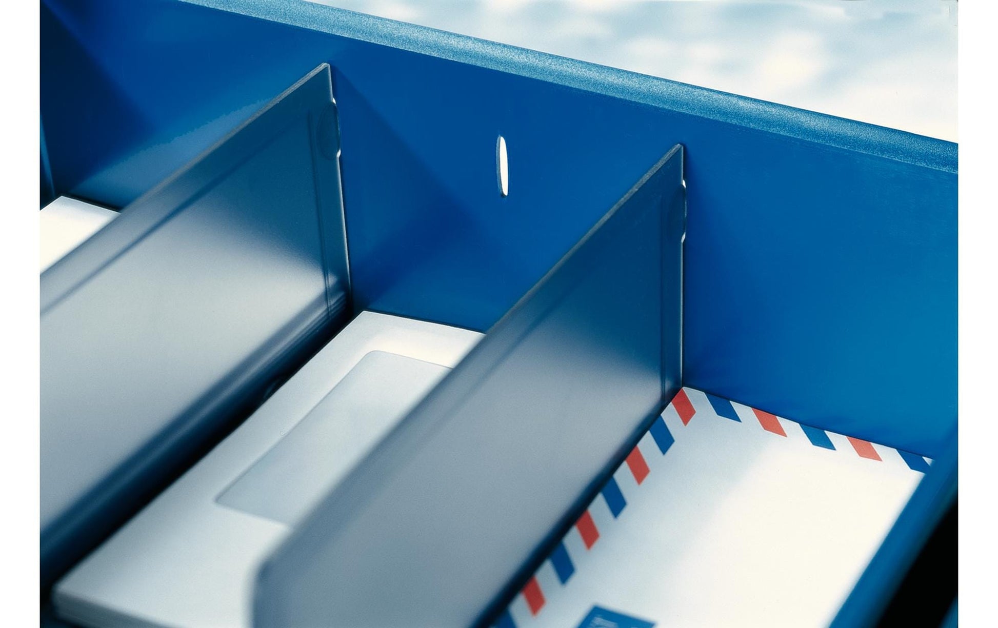 Leitz Sorty – Briefkorb für A4/C4, quer, Kunststoff, blau, 405 × 125 × 300 mm
