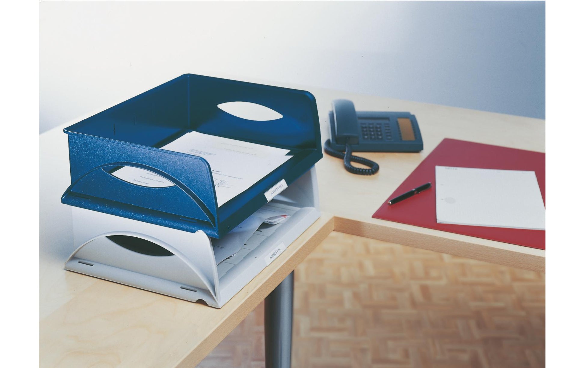 Leitz Sorty – Briefkorb für A4/C4, quer, Kunststoff, blau, 405 × 125 × 300 mm