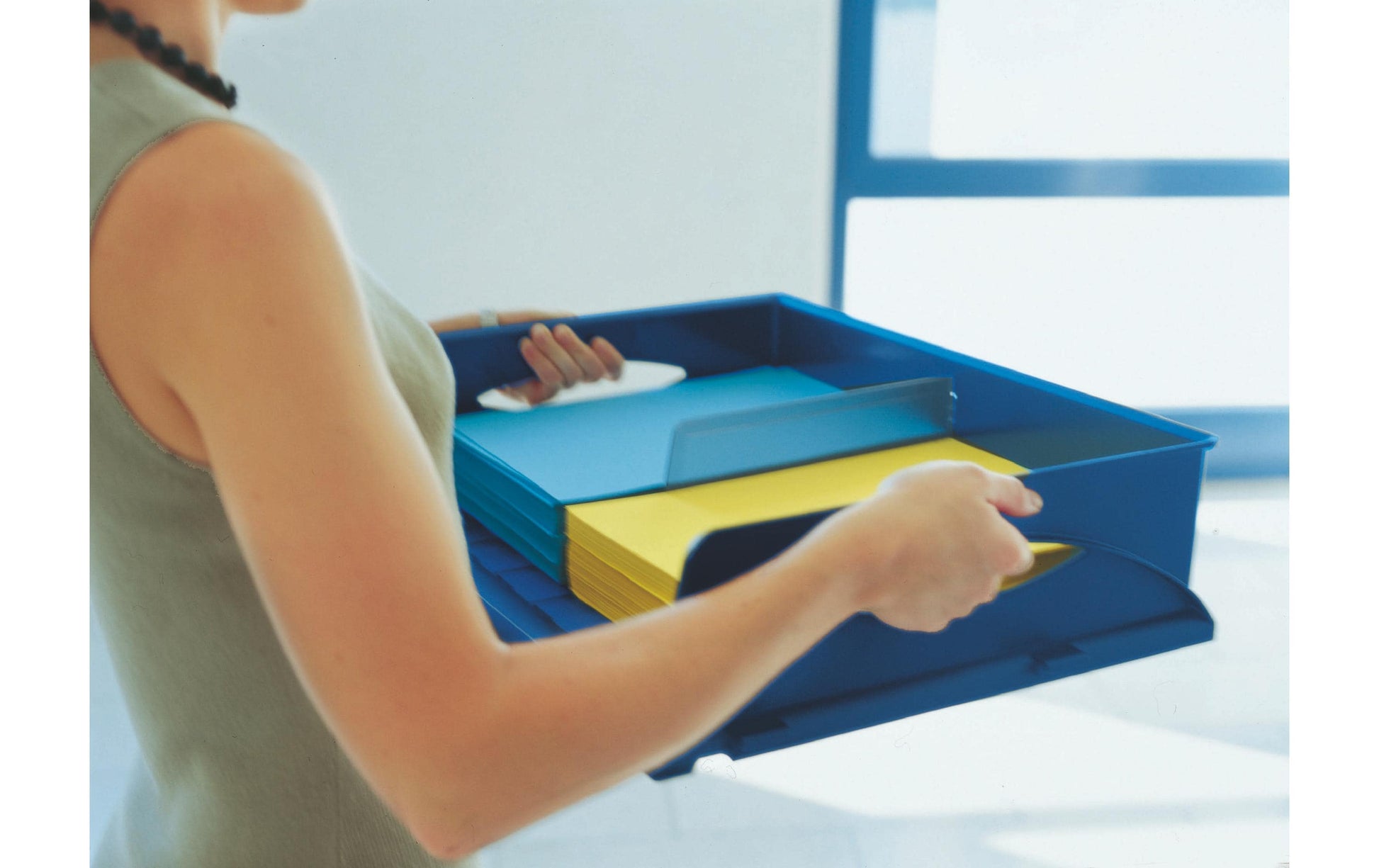 Leitz Sorty – Briefkorb für A4/C4, quer, Kunststoff, blau, 405 × 125 × 300 mm