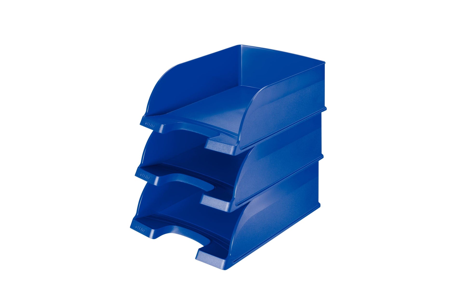 Leitz Briefkorb – mit Beschriftungsfeld, matt, blau, B 255 × H 103 × T 357 mm, Serie Jumbo