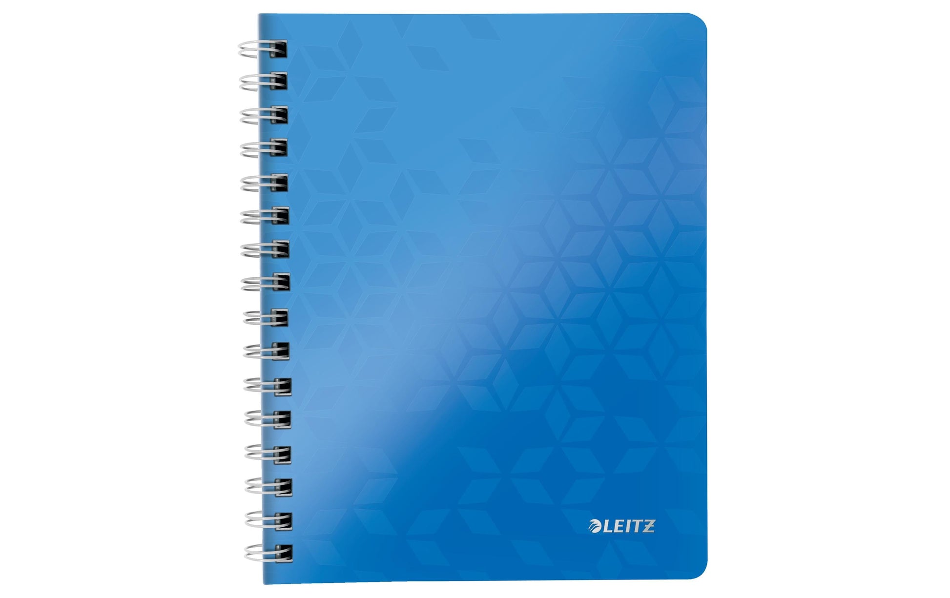 Leitz Collegeblock – A5 – 80 Blatt – 80 g/m² – Doppelspirale, Einstecktasche, Stiftschlaufe, Blau, FSC