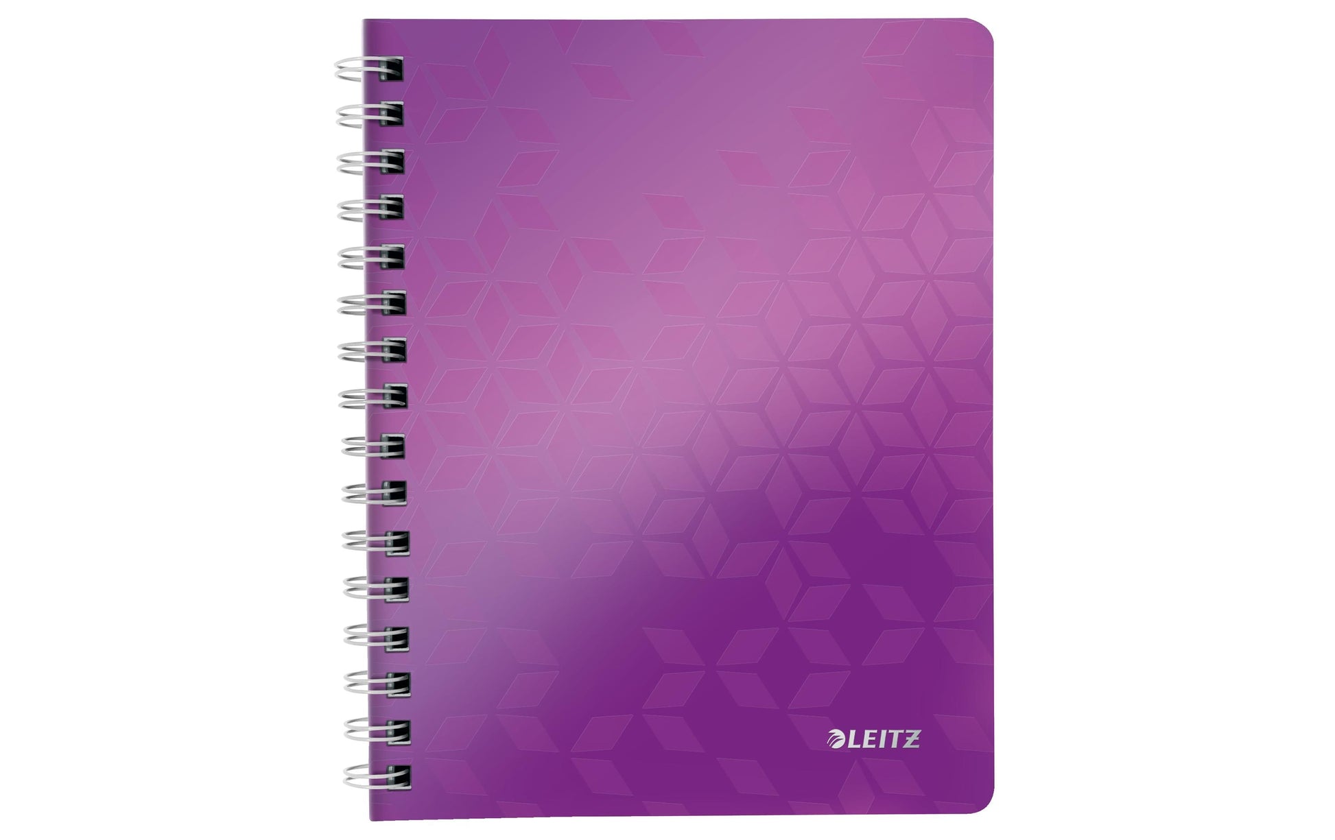 Leitz Collegeblock – A5 – 80 Blatt – 80 g/m² – Doppelspirale, Einstecktasche, Stiftschlaufe – Violett – FSC