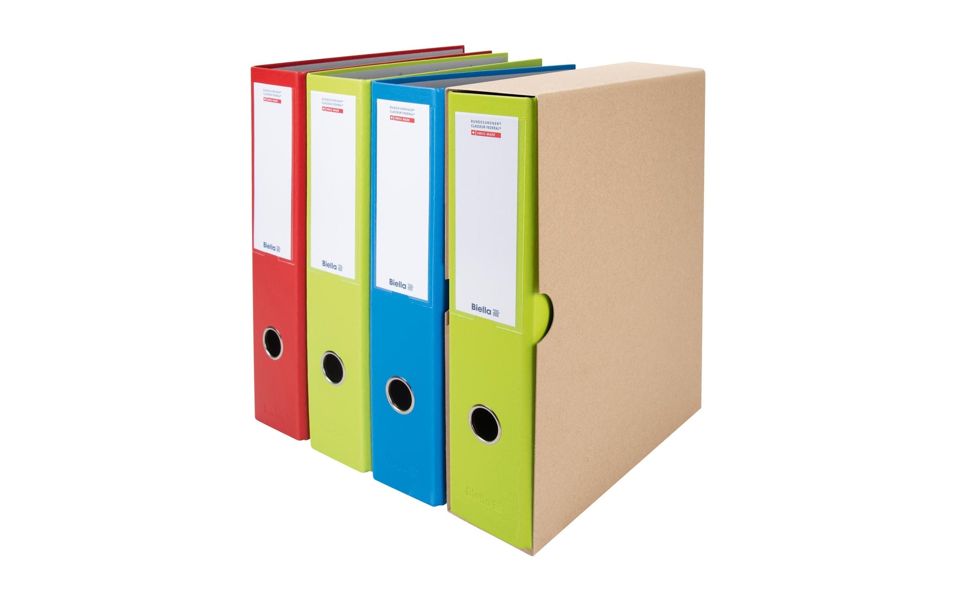 Biella Ordnerhülle/Futteral A4 – 70 mm, Braun, Karton, 5er Pack