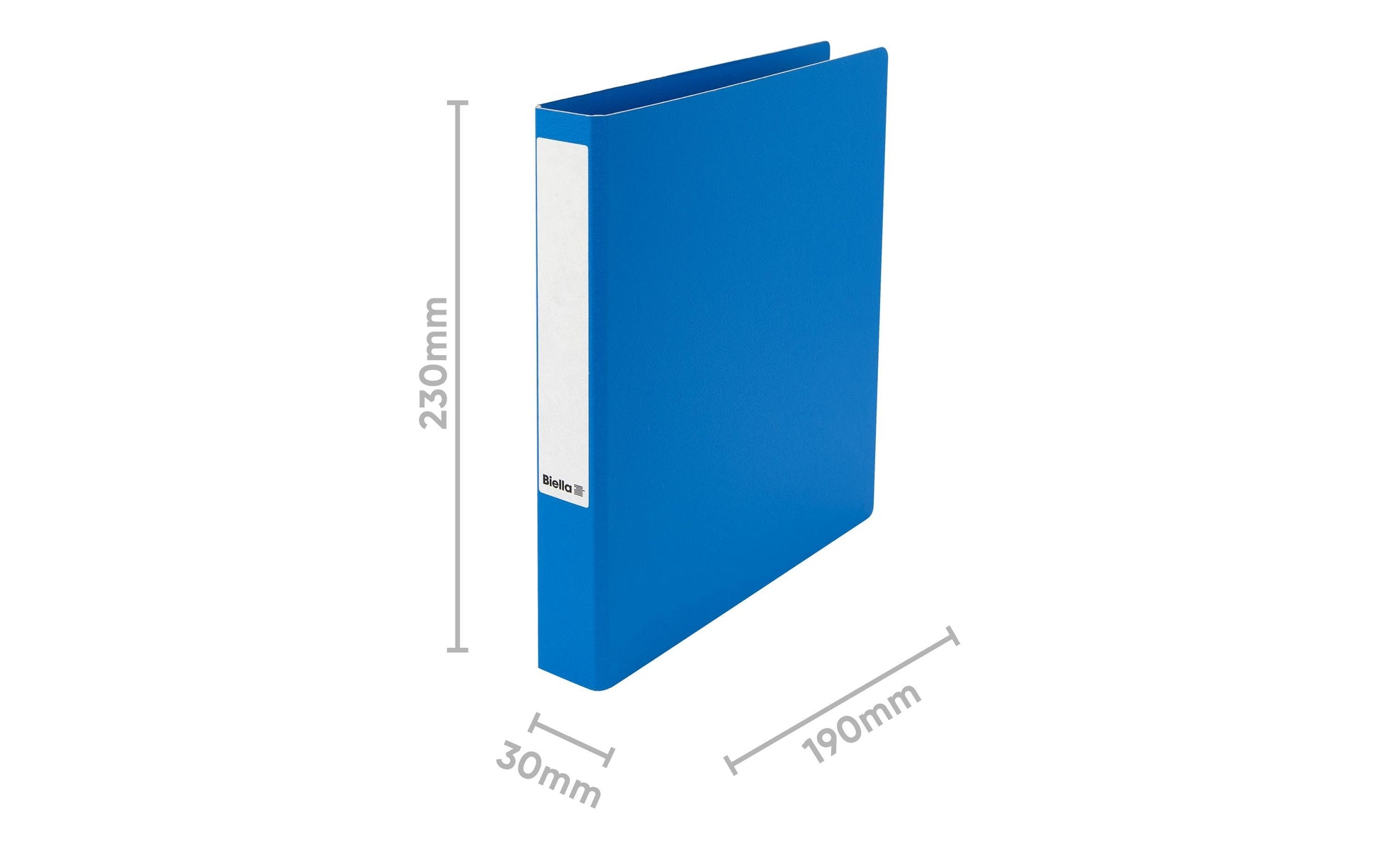 Biella Zeigebuch – A5 Hochformat – 2-Ring-Ringmechanik, Ø 25 mm, Rücken 32 mm – Blau, Karton