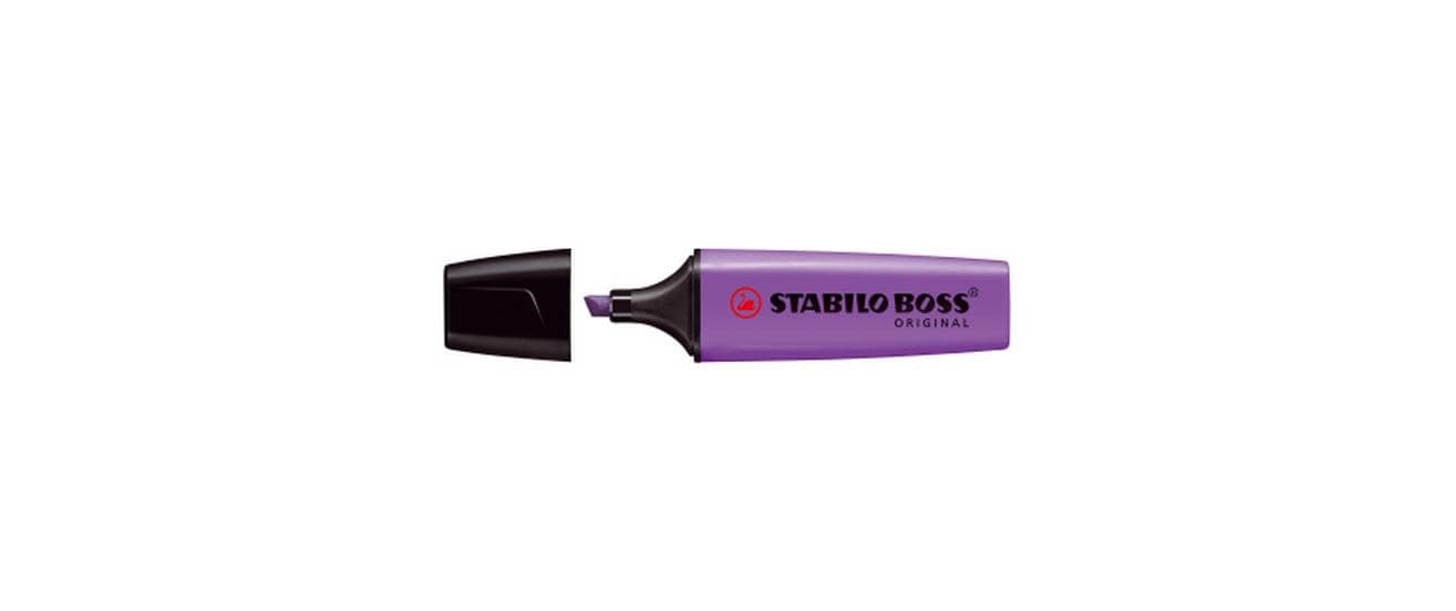 STABILO BOSS Original Textmarker Lavendel – Keilspitze, 2–5 mm, nachfüllbar