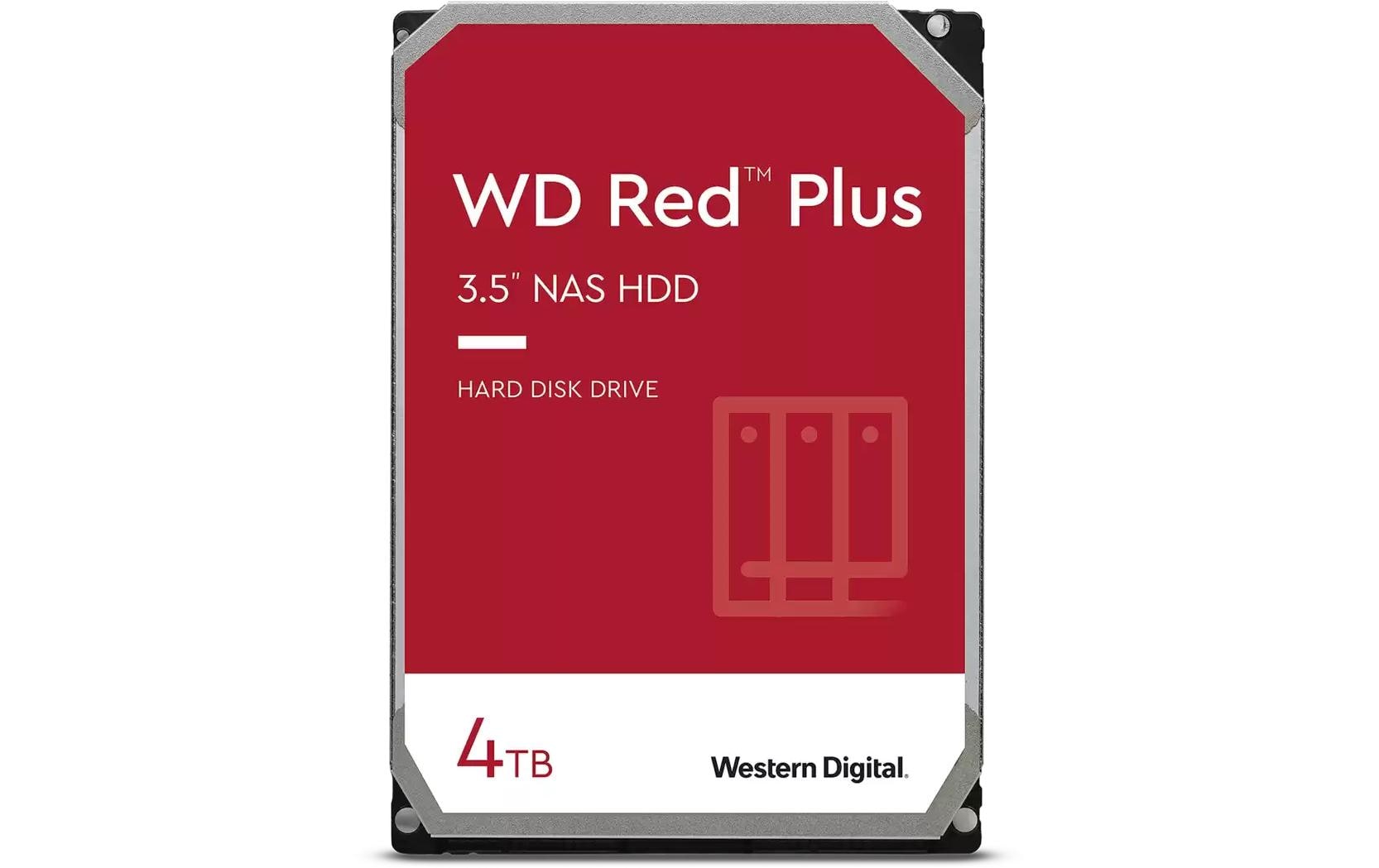 Western Digital Red Plus 4 TB Bulk – 5'400 U/min, 256 MB Cache