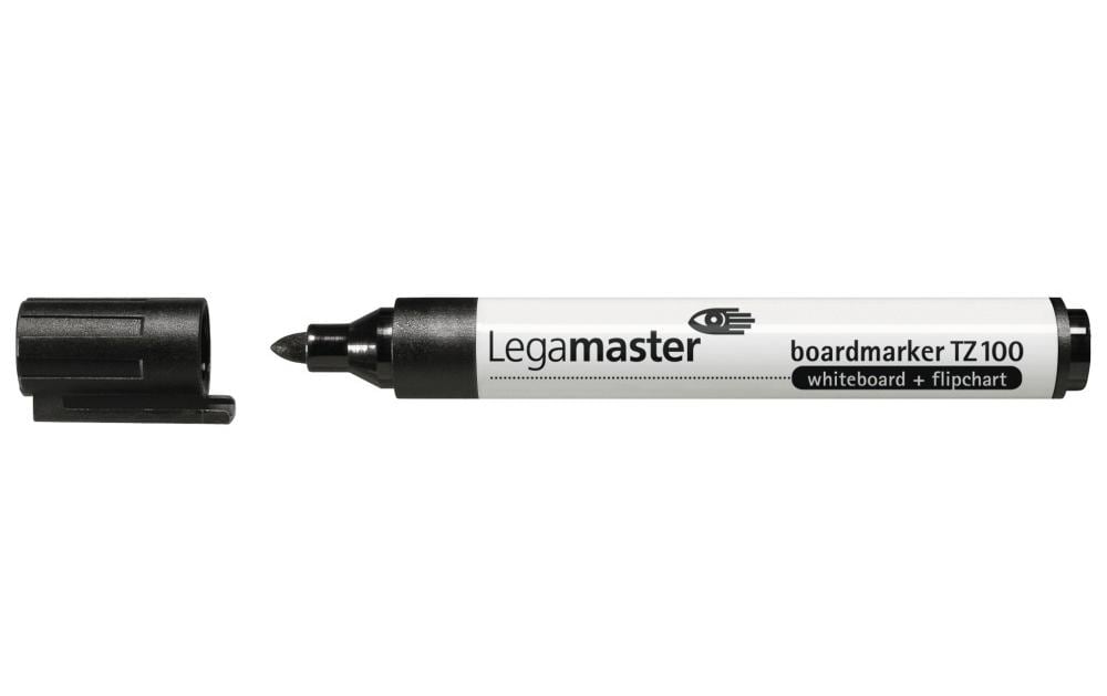 Legamaster Whiteboard-Marker – 1,5–3 mm, schwarz, 10 Stk., trocken abwischbar, nachfüllbar – für Whiteboards