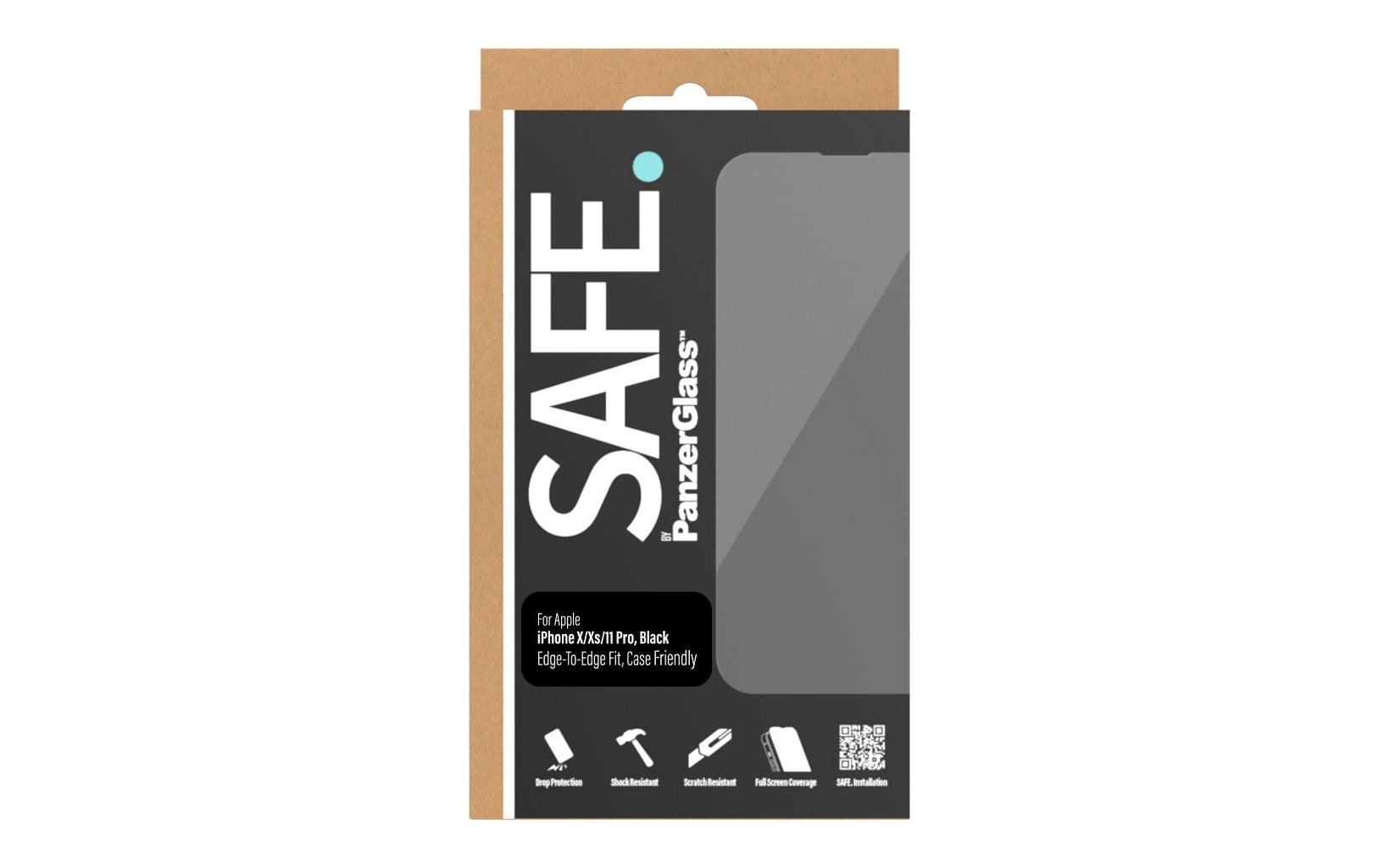 PanzerGlass SAFE. – Displayschutz (Panzerglas), Case Friendly – für iPhone X/Xs/11 Pro