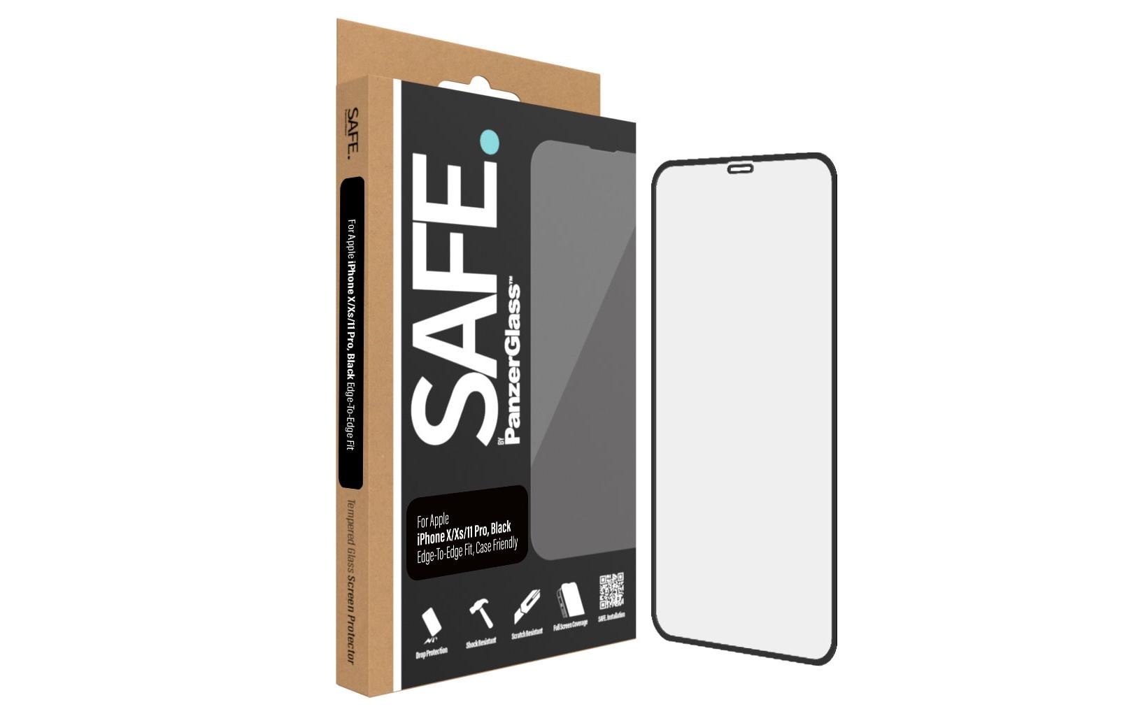 PanzerGlass SAFE. – Displayschutz (Panzerglas), Case Friendly – für iPhone X/Xs/11 Pro