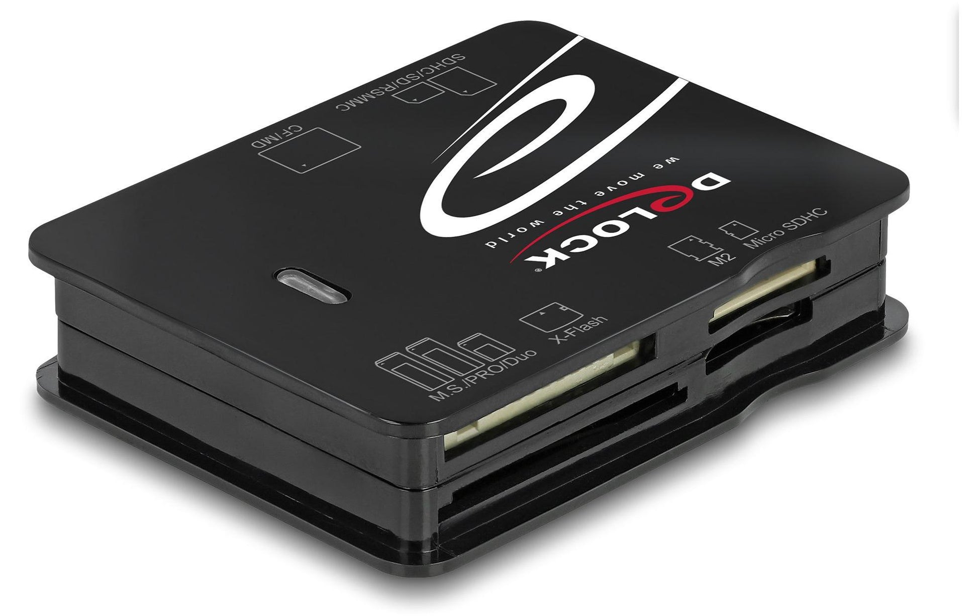 DeLOCK 91007 Kartenleser – USB-A zu Speicherkarten, 6 Steckplätze, USB 2.0 (480 Mbit/s), für CF/SD/microSD