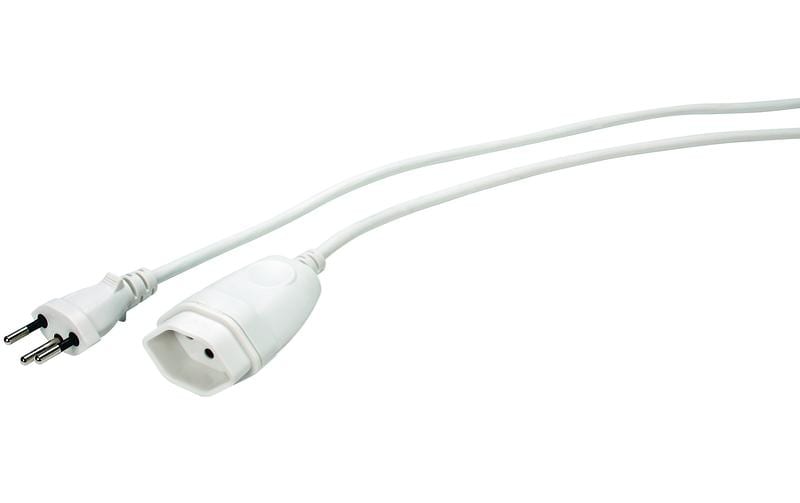 Steffen Verlängerungskabel – T12–T13, 5 m, 3×1 mm², weiss