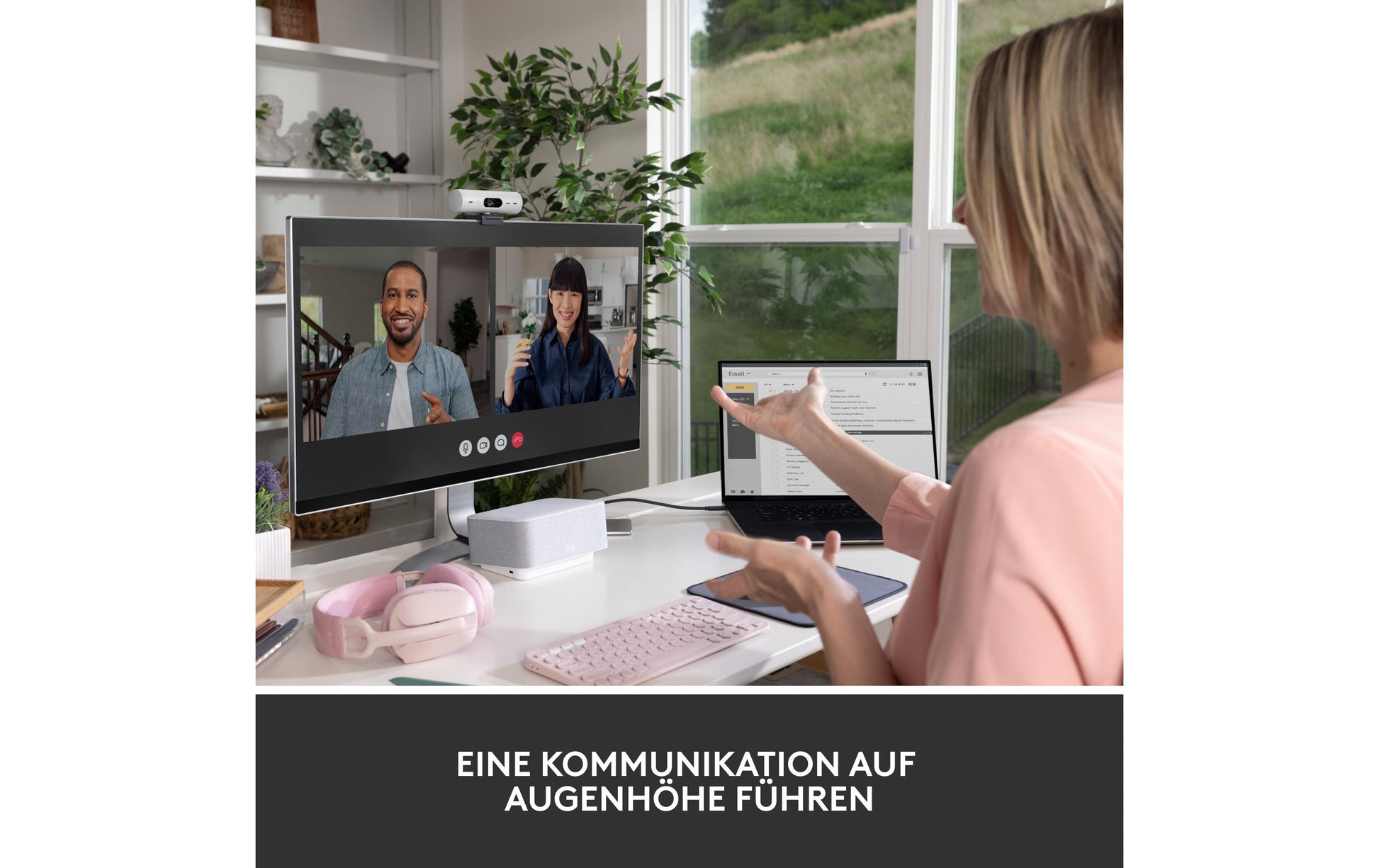 Logitech BRIO 500 – Webcam – Off-White
