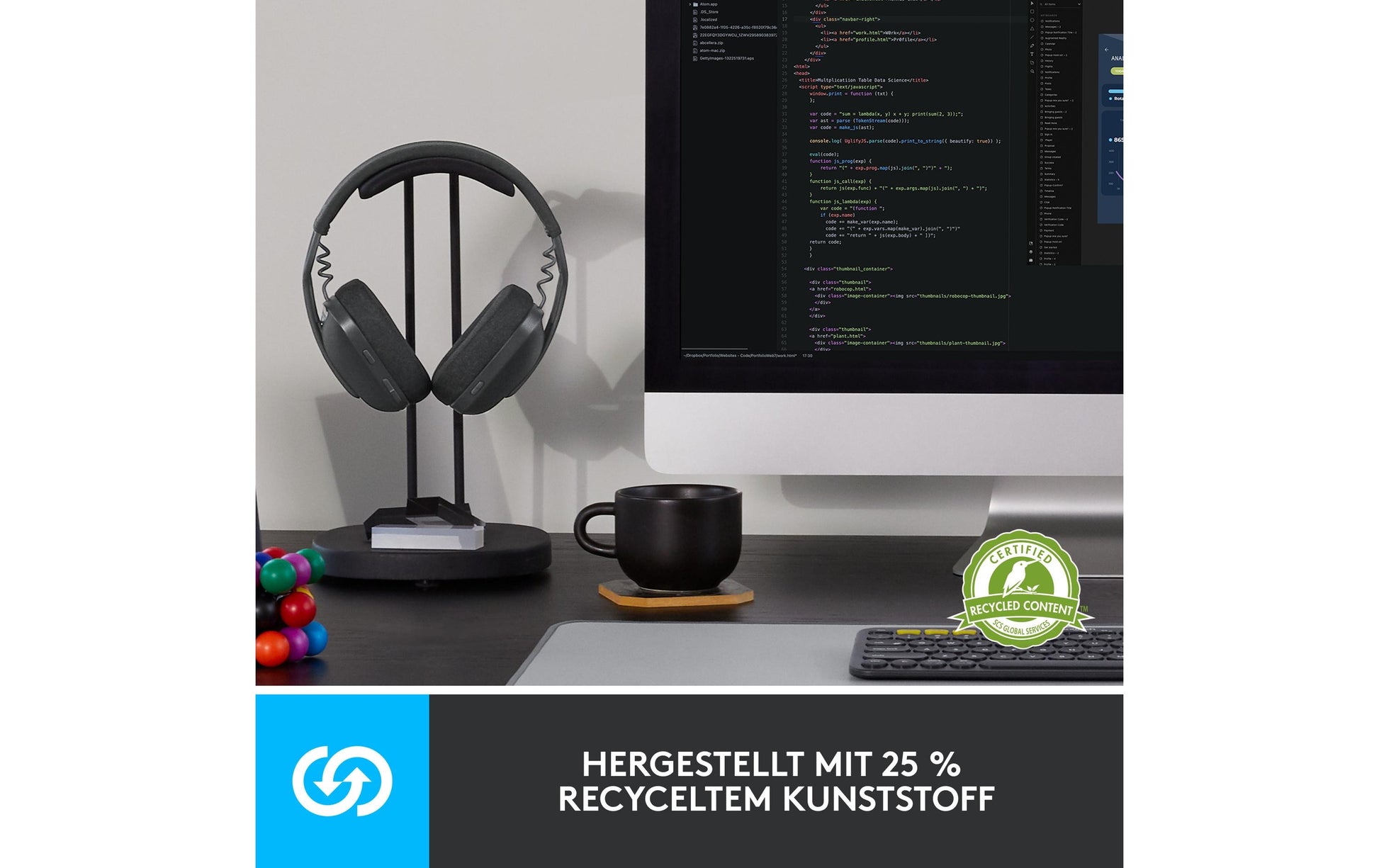 Logitech ZONE VIBE 100 – Kopfhörer – Pink