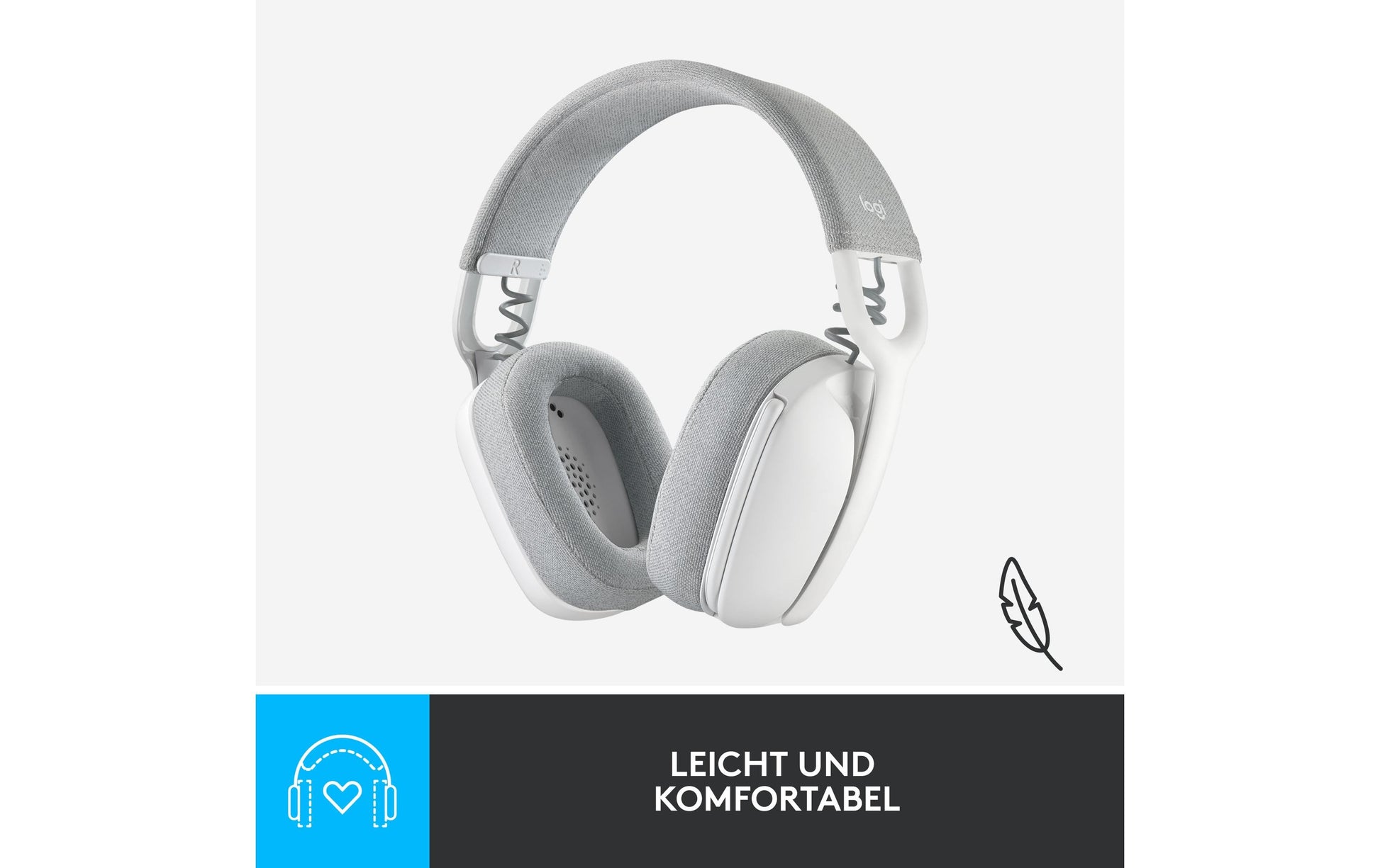 Logitech Zone Vibe 100 – Kopfhörer – Off-white