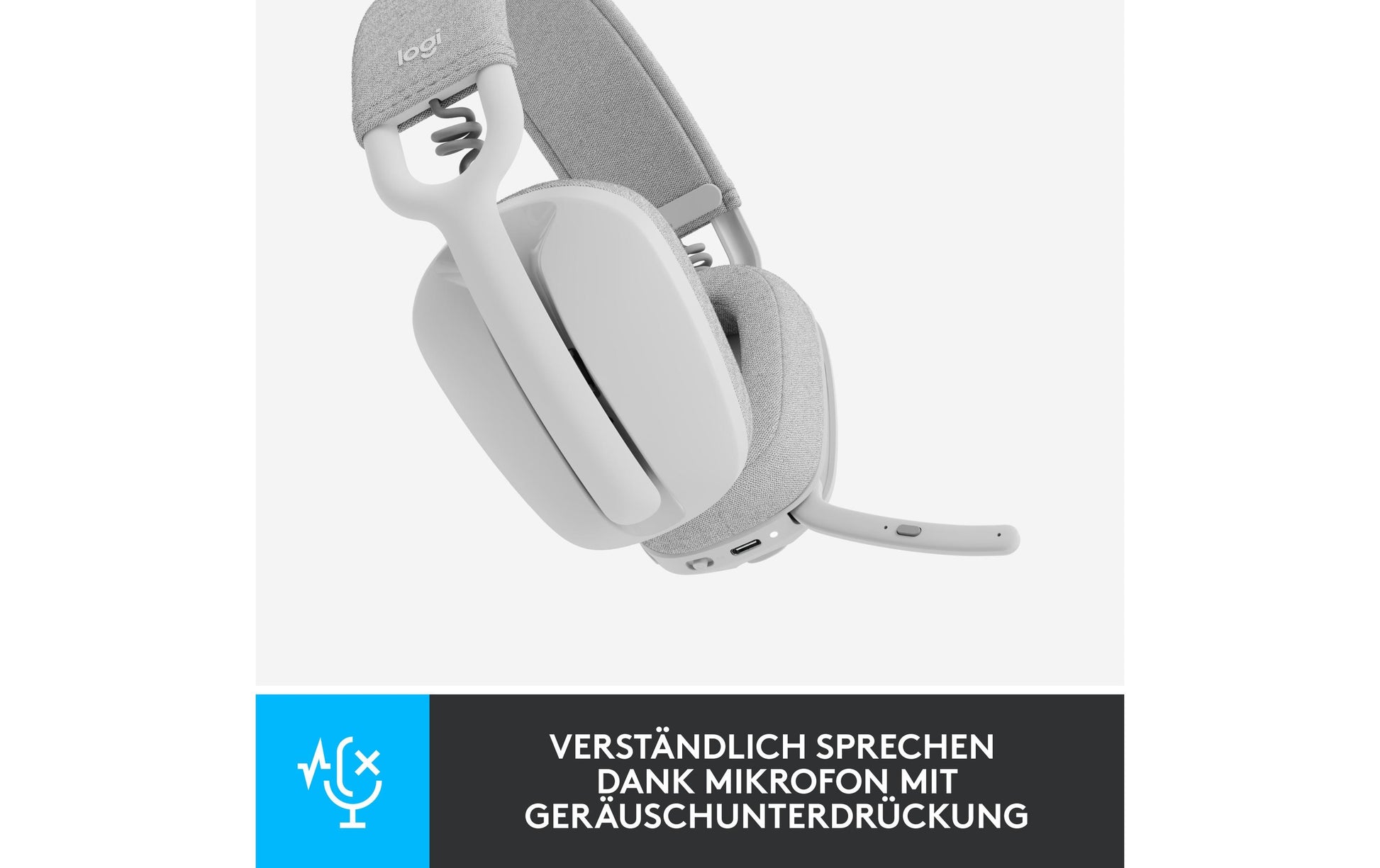Logitech Zone Vibe 100 – Kopfhörer – Off-white