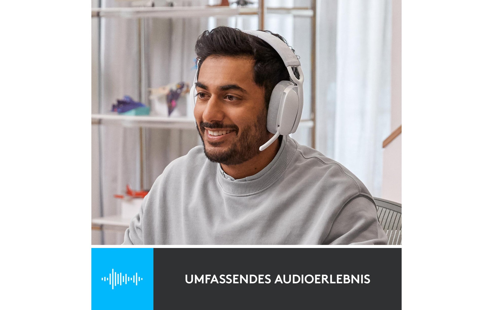 Logitech Zone Vibe 100 – Kopfhörer – Off-white