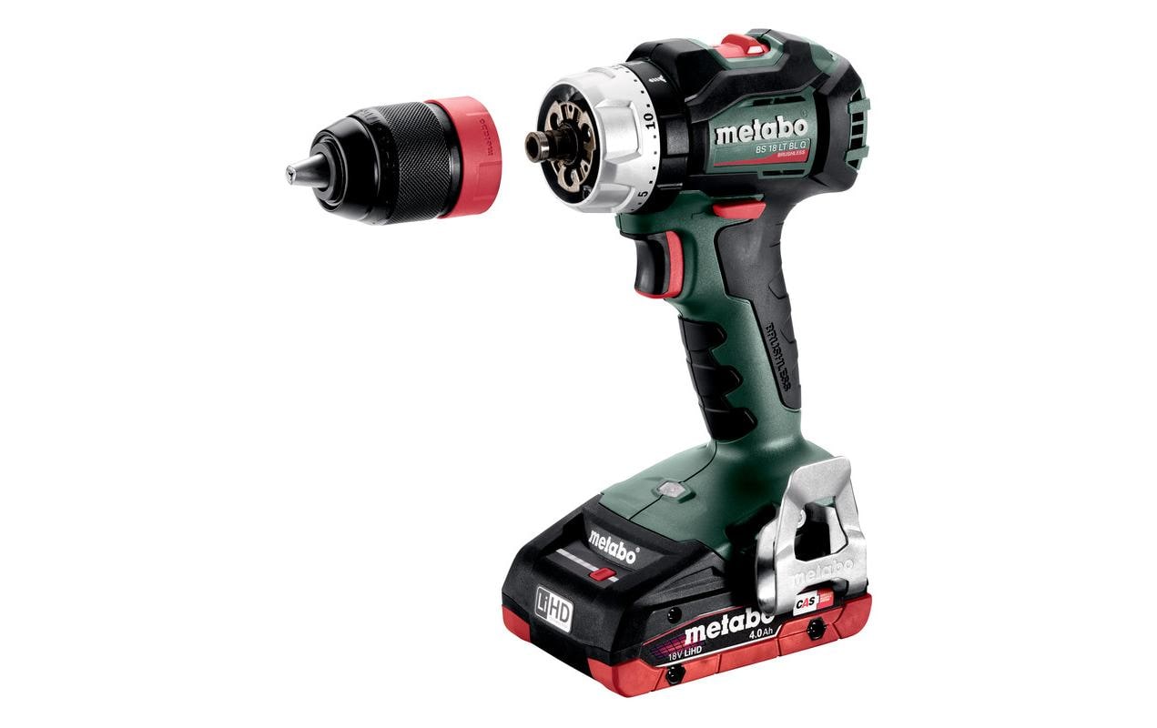 Metabo Akku-Bohrschrauber BS 18 LT BL Q – 18 V – Schnellspannbohrfutter (Ø 13 mm) – 75 Nm – 2×4,0 Ah & Ladegerät