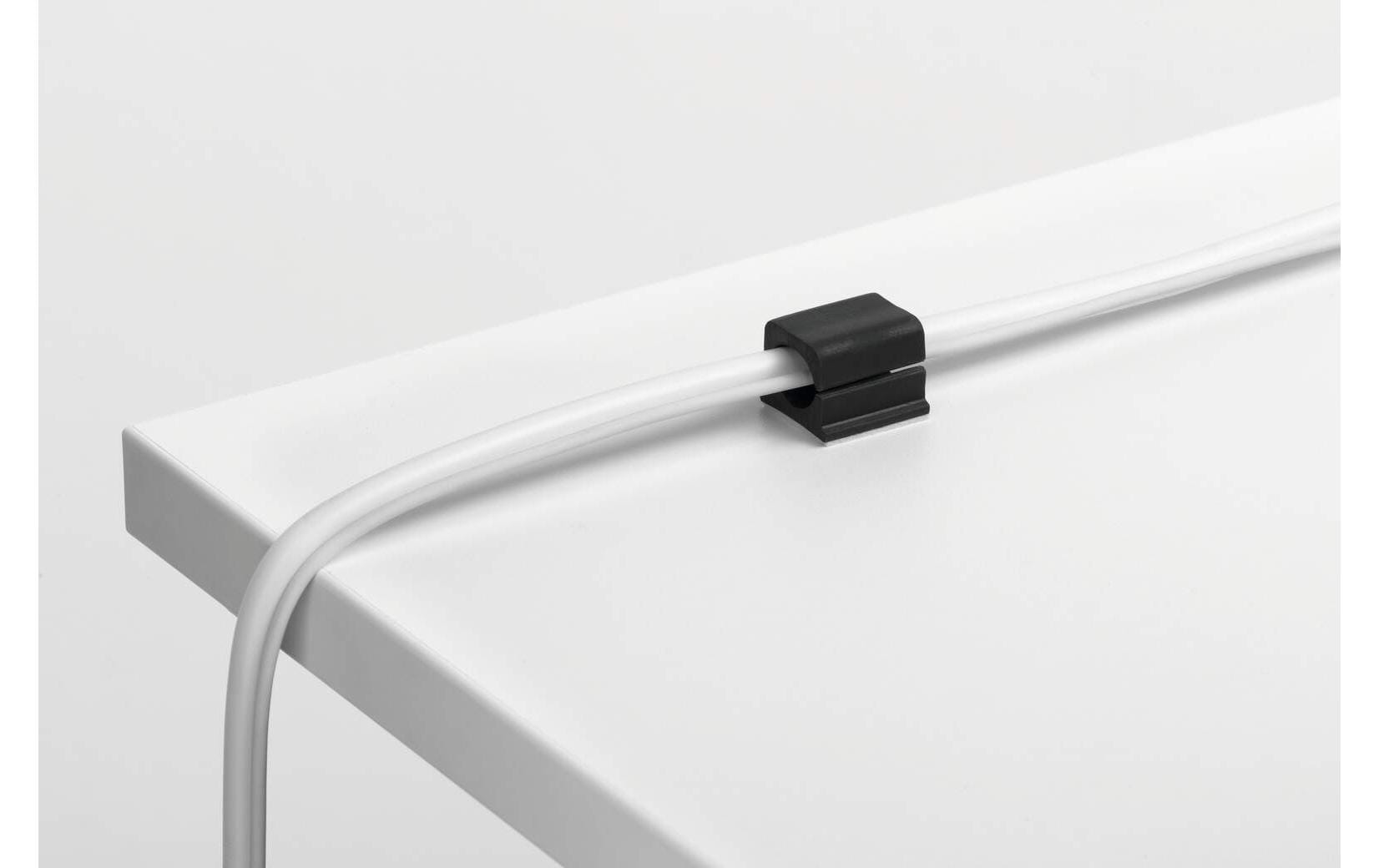 Durable Kabel-Clip Cavoline Pro – 25 × 25 × 20 mm, Kunststoff, Graphit, selbstklebend, 4er-Pack