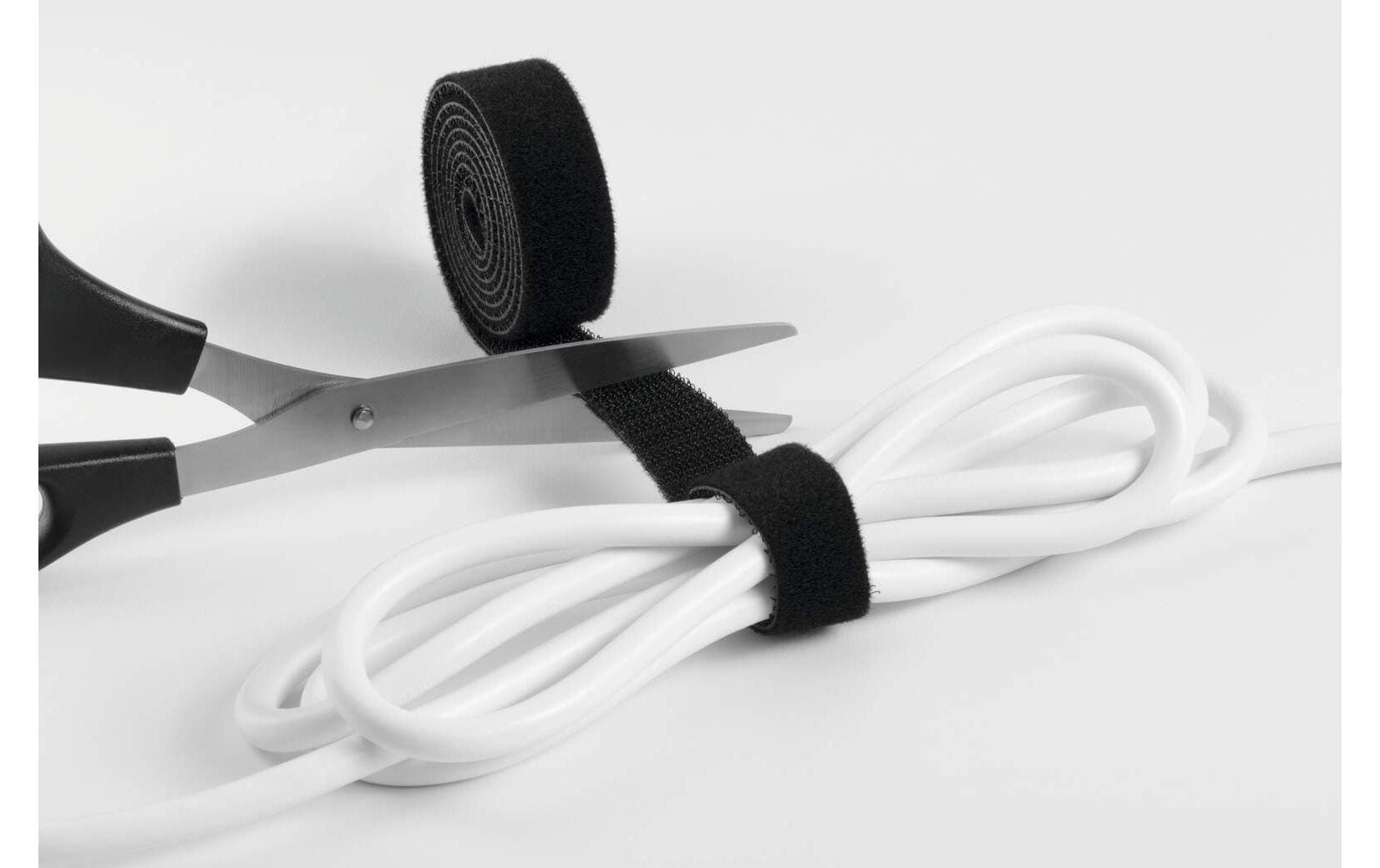 Durable Klett-Kabelbinder – 3 mm × 1,00 m, Kunststoff, Schwarz, zuschneidbar