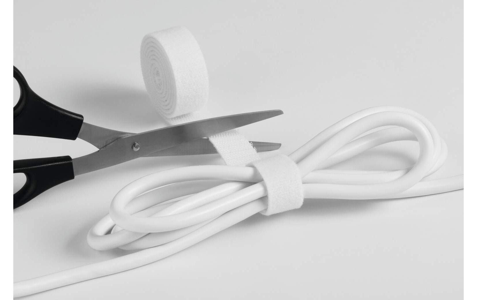 Durable Cavoline Klett-Kabelbinder – 1 mm × 1,00 m, Kunststoff, Weiss, zuschneidbar