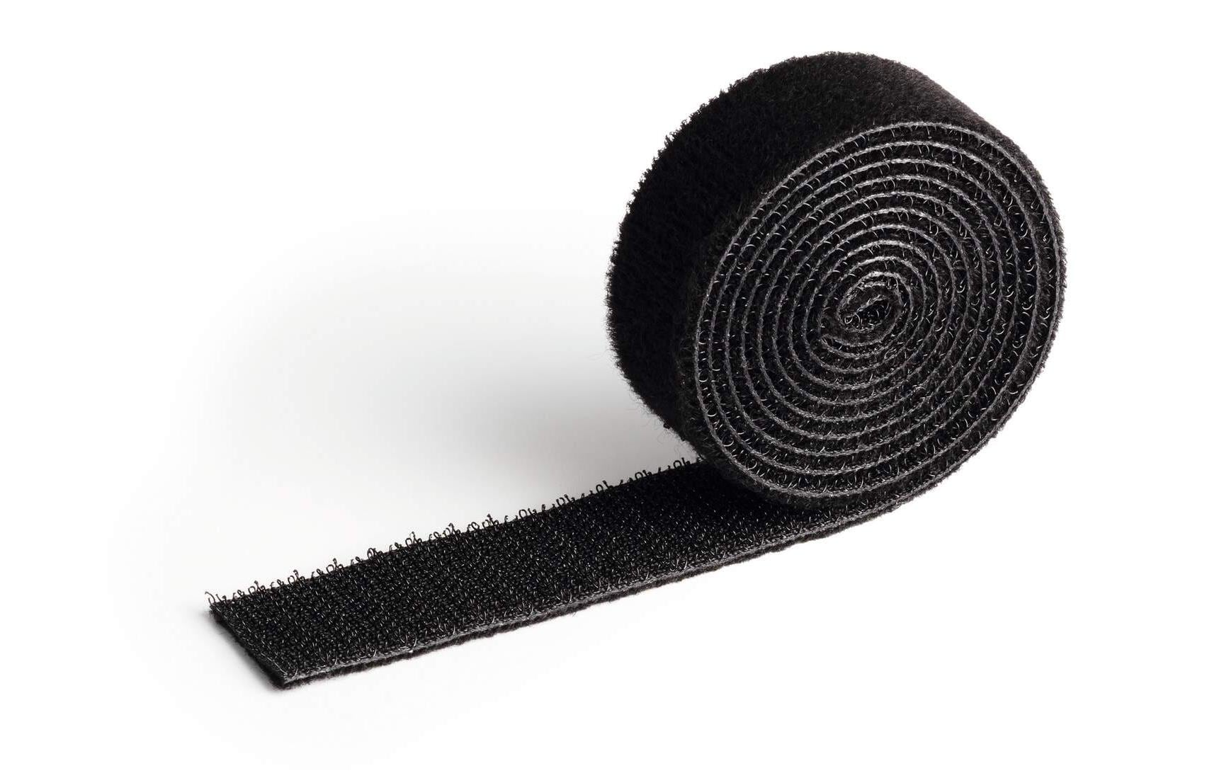 Durable Cavoline Klett-Kabelbinder – 2 mm × 1,00 m, Kunststoff, Schwarz, zuschneidbar, recyclingfähig