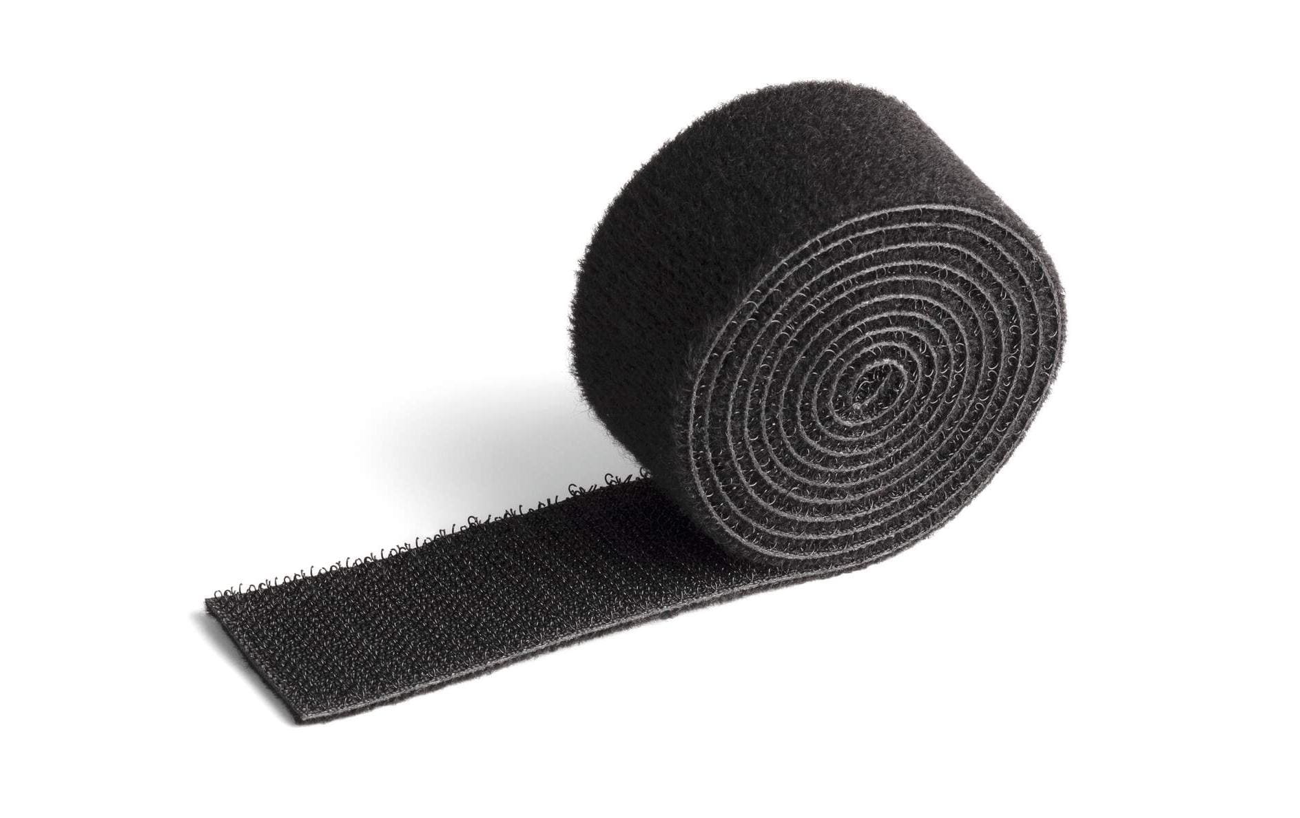 Durable Klett-Kabelbinder – 3 mm × 1,00 m, Kunststoff, Schwarz, zuschneidbar