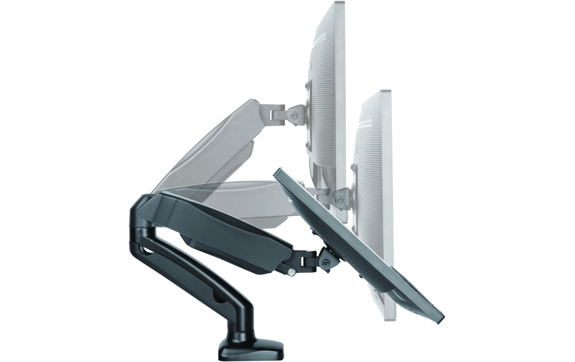 ICY BOX IB-MS303-T – Monitorarm Tischhalterung – Klemme/Durchführung – 1 Monitor – bis 27" – VESA 75×75/100×100