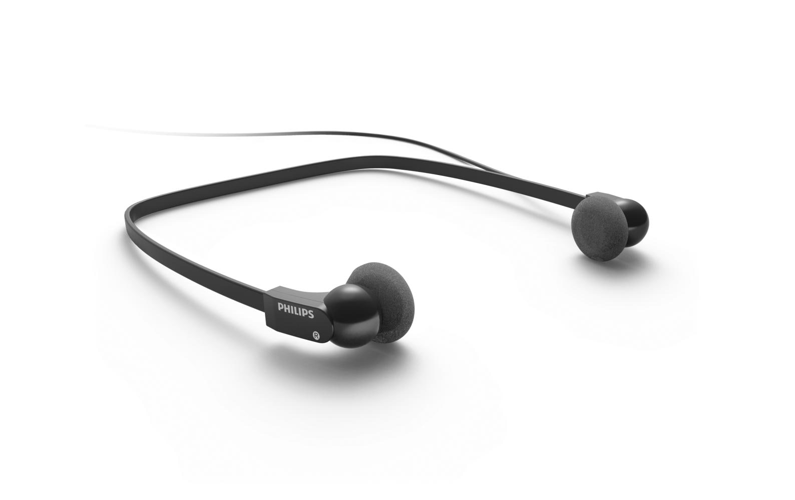 Philips LFH0234 – In-Ear Kopfhörer (Nackenband) – 3,5 mm Klinke – offen, 64 Ω – schwarz