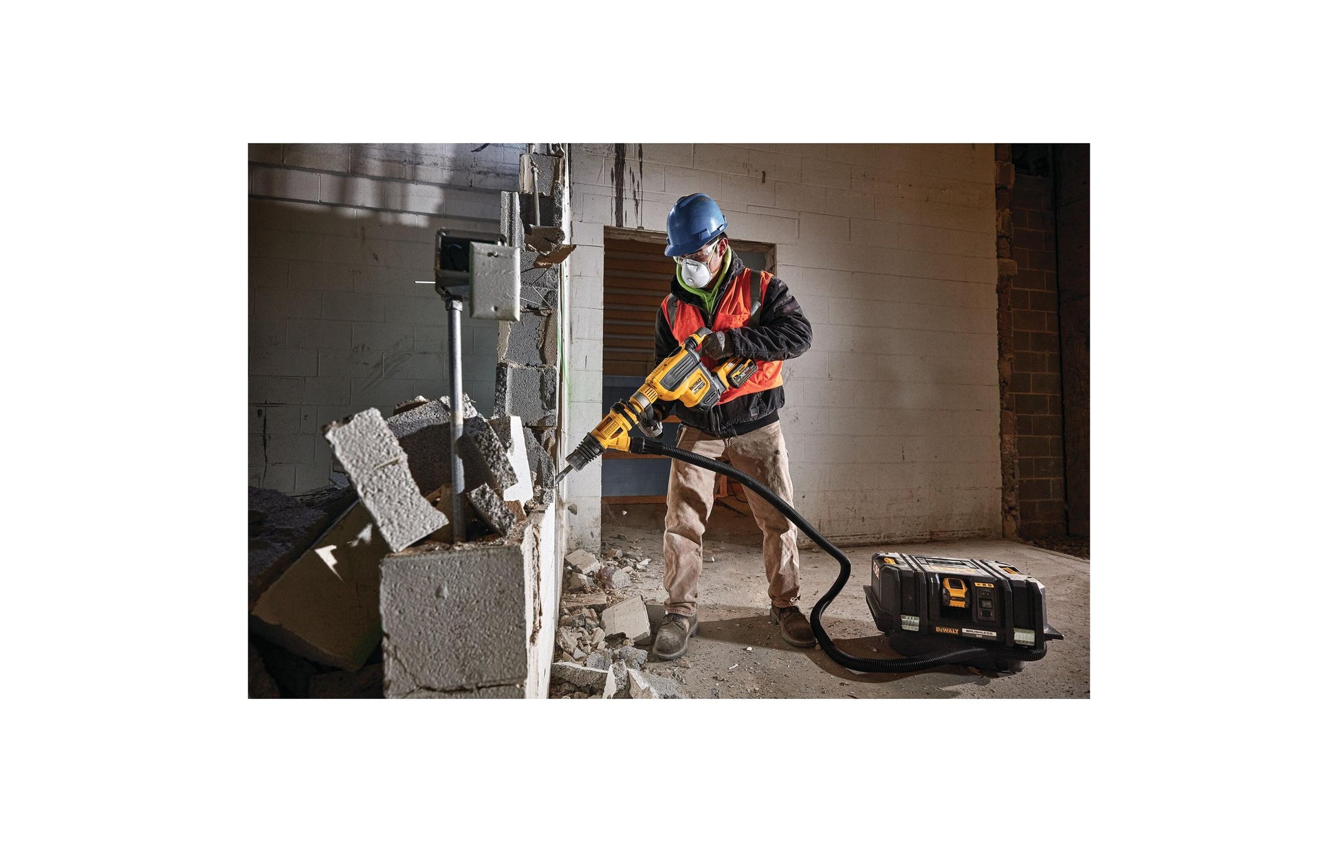 DeWalt Akku-Kombihammer FlexVolt – 54 V – SDS-max – Beton Ø 45 mm – 10 J – Koffer – Solo