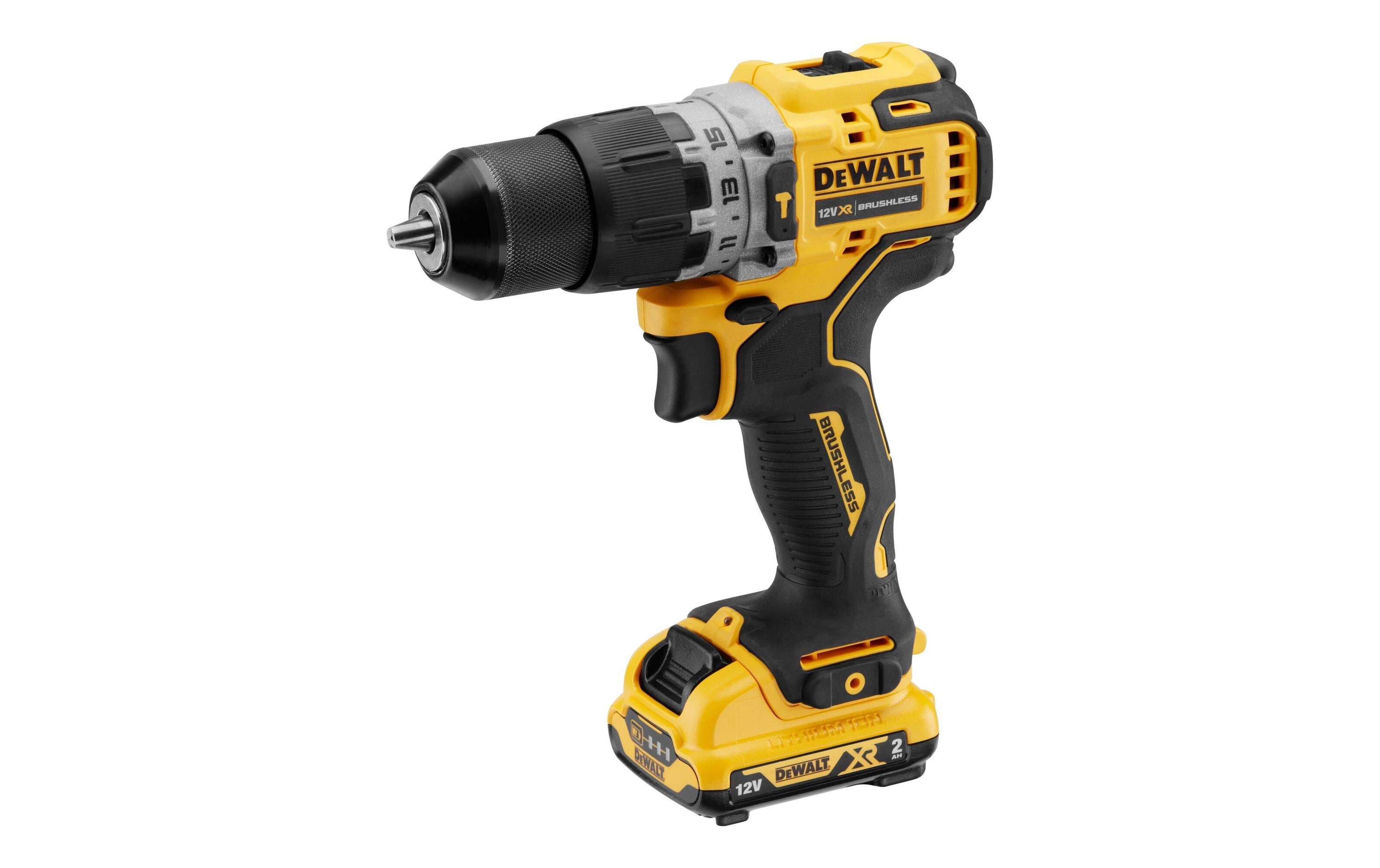DeWalt Schlagbohrschrauber DCD706D2-QW – 12 V (XR) – Schnellspannbohrfutter – mit Akku & Ladegerät – Koffer