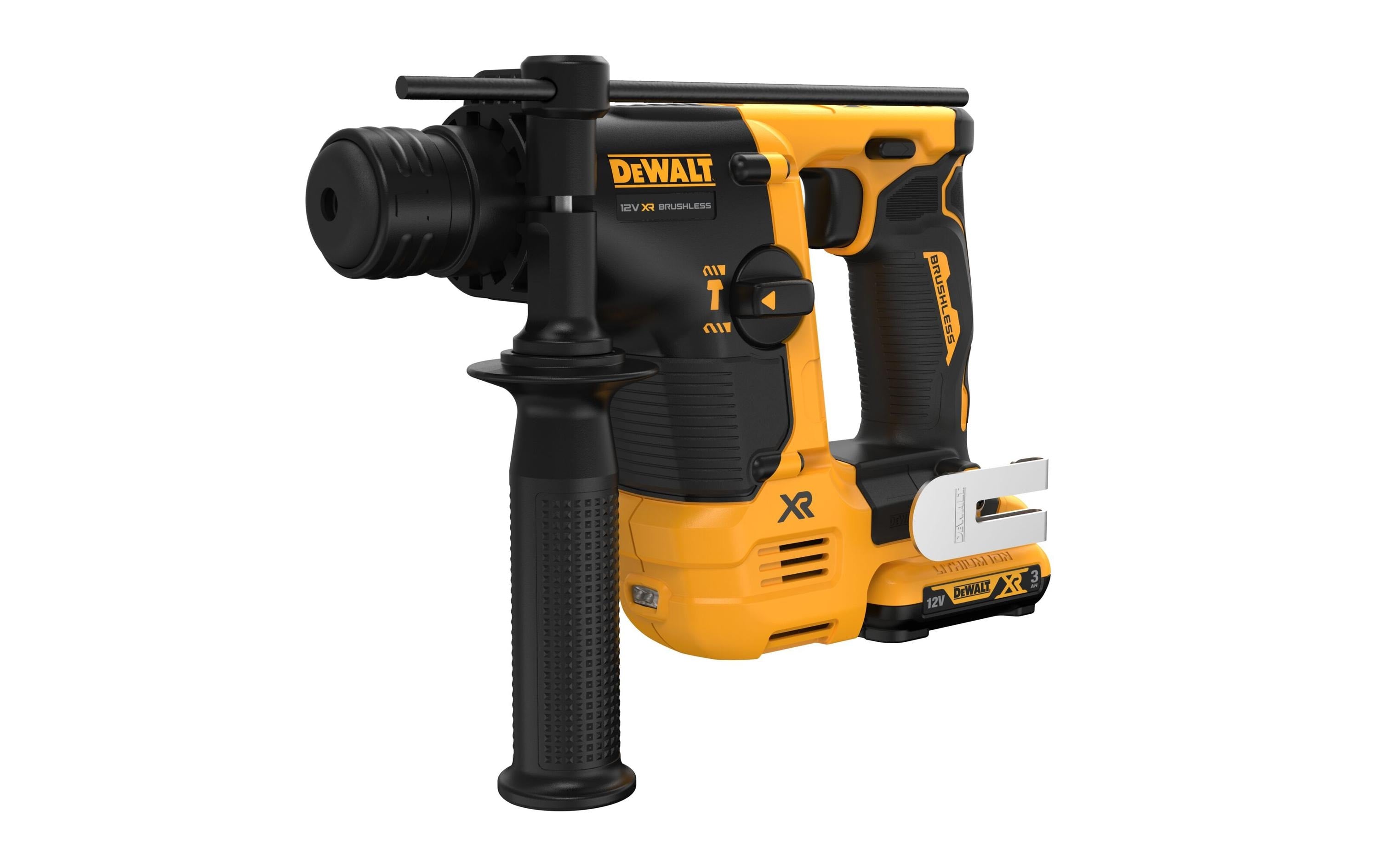 DeWalt Bohrhammer DCH072L2-QW – 12 V (XR) – SDS-plus – Beton Ø 14 mm – 1,1 J – mit Akku, Ladegerät & Koffer