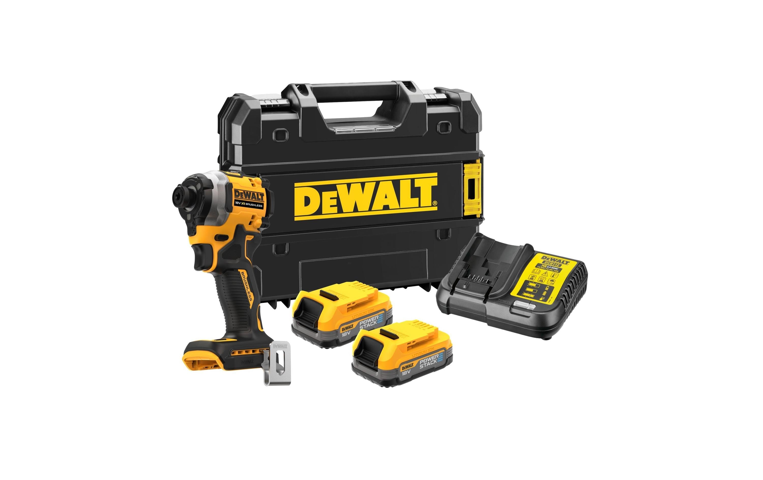 DeWalt Akku-Schlagschrauber – 18 V (XR) – 1/4" Vierkantaufnahme – 200 Nm – 2×1,7 Ah & Ladegerät – Koffer