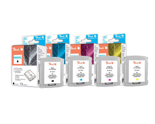 Peach Tintenpatronen-Multipack 88XL, XL, 3×25 ml, kompatibel – für HP Officejet Pro K5400, K550, L7590 und andere