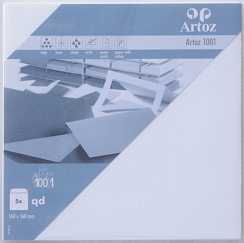 Artoz Couvert 160 × 160 mm, ohne Fenster, weiss, 100 g/m²