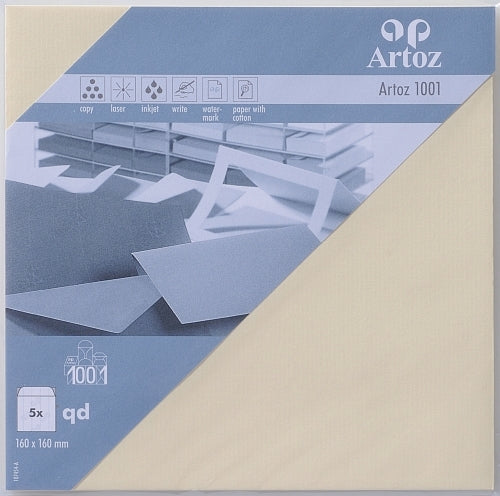 Artoz Couvert 160 × 160 mm, ohne Fenster, beige, 100 g/m²
