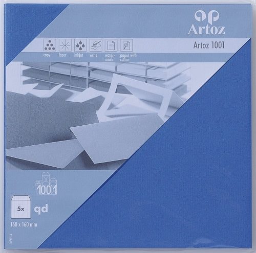 Artoz Couvert 160 × 160 mm, ohne Fenster, blau – Artoz – 5 Stk.
