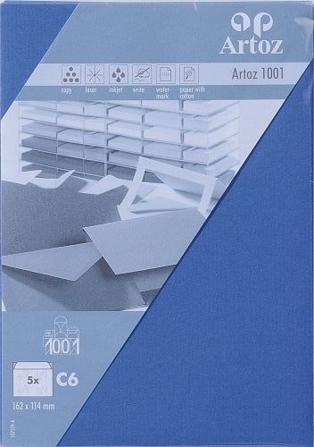 Artoz Couvert C6, ohne Fenster, blau, 100 g/m²