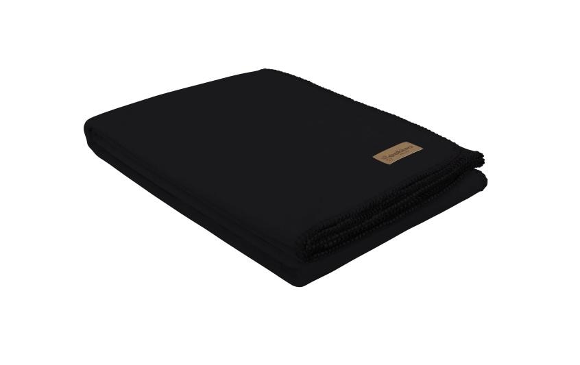 Eskimo Wohndecke – 150 × 200 cm, Viskose/Polyester, Schwarz