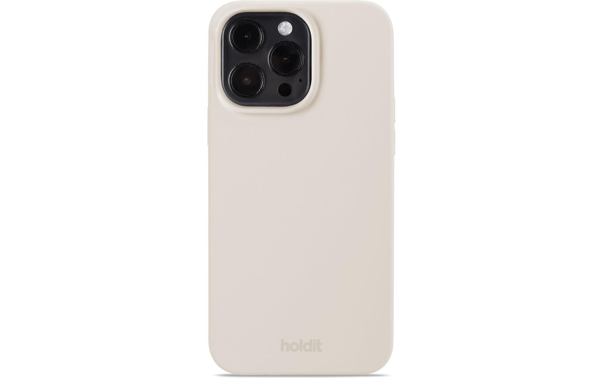 Holdit Silikon Rückcover – für Apple iPhone 15 Pro Max, Silikon, Hellbeige