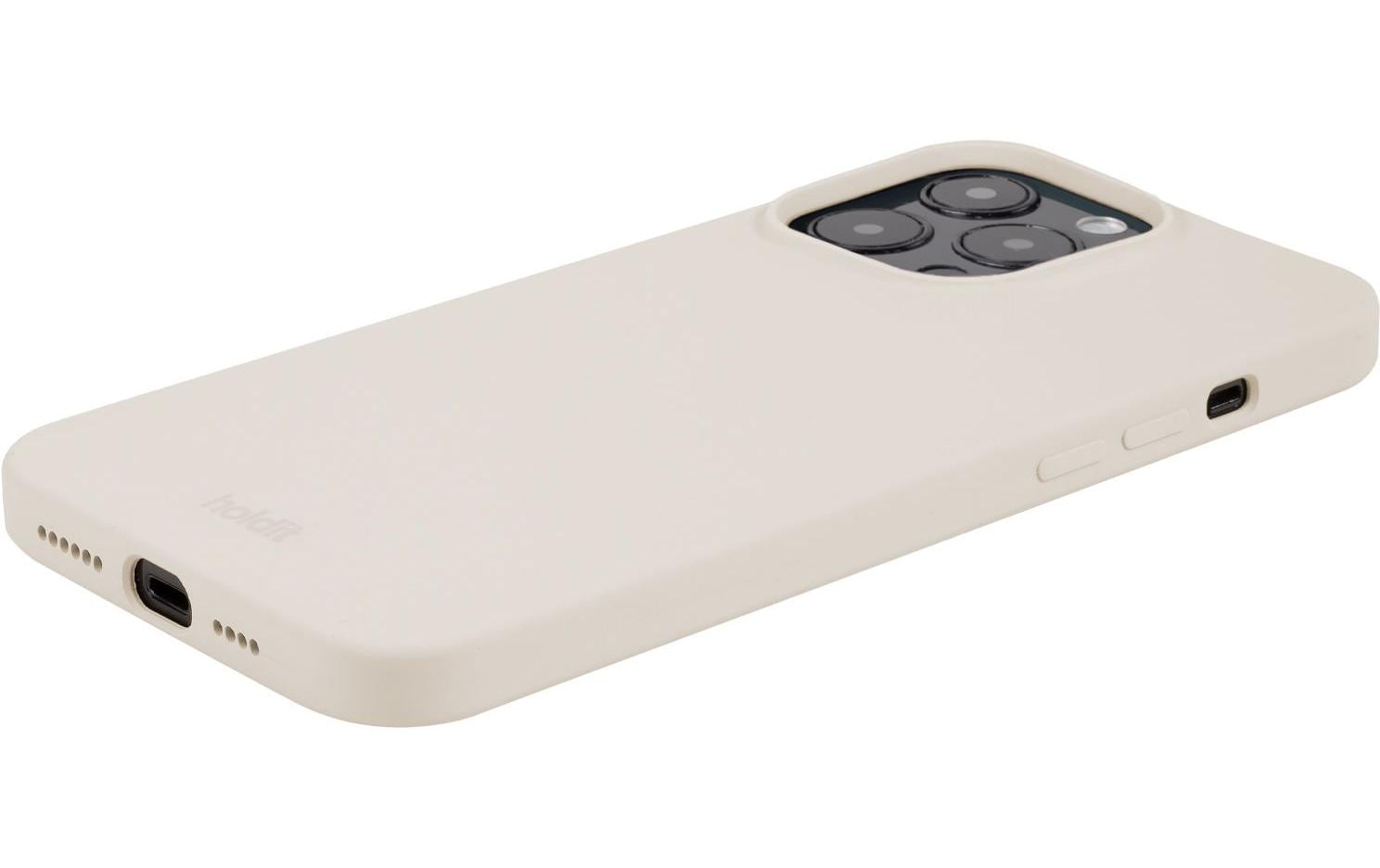 Holdit Silikon Rückcover – für Apple iPhone 15 Pro Max, Silikon, Hellbeige