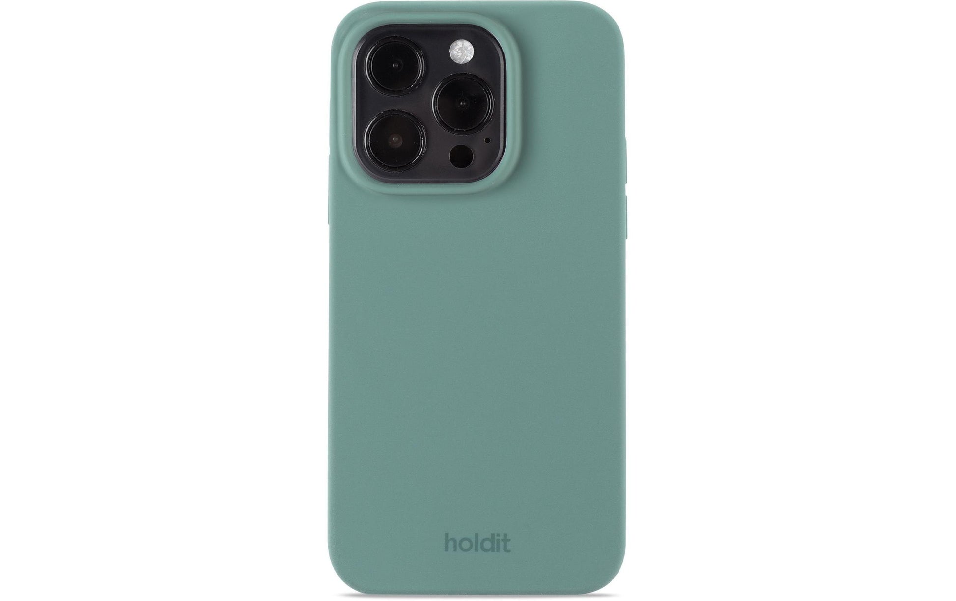 HoldIt Backcover – für Apple iPhone 14 Pro, Silikon, Moosgrün