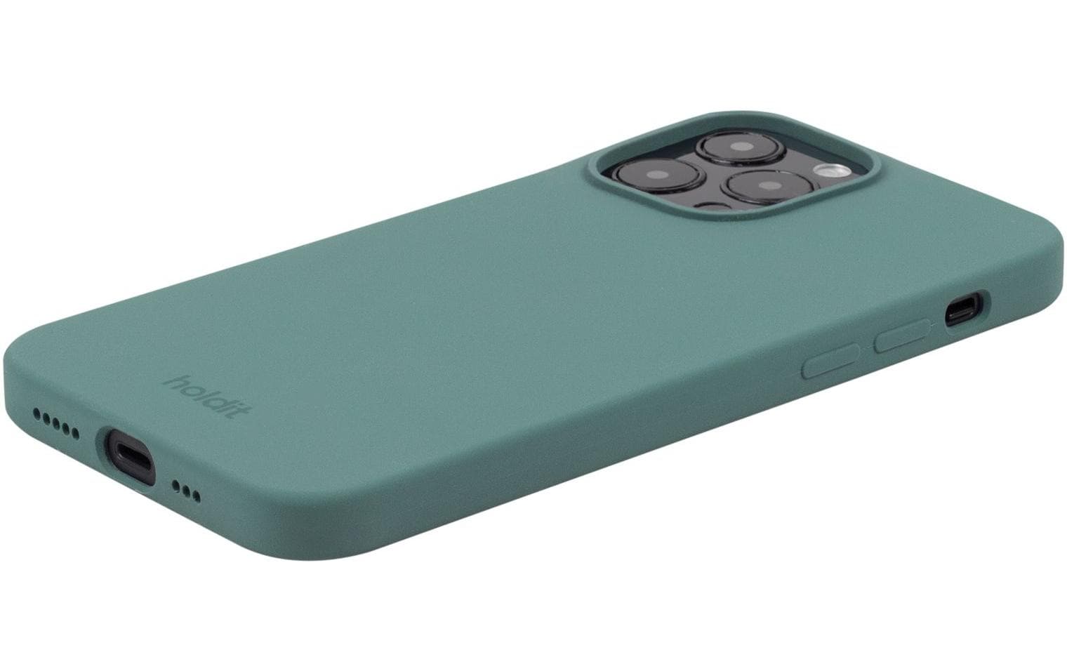 HoldIt Backcover – für Apple iPhone 14 Pro, Silikon, Moosgrün