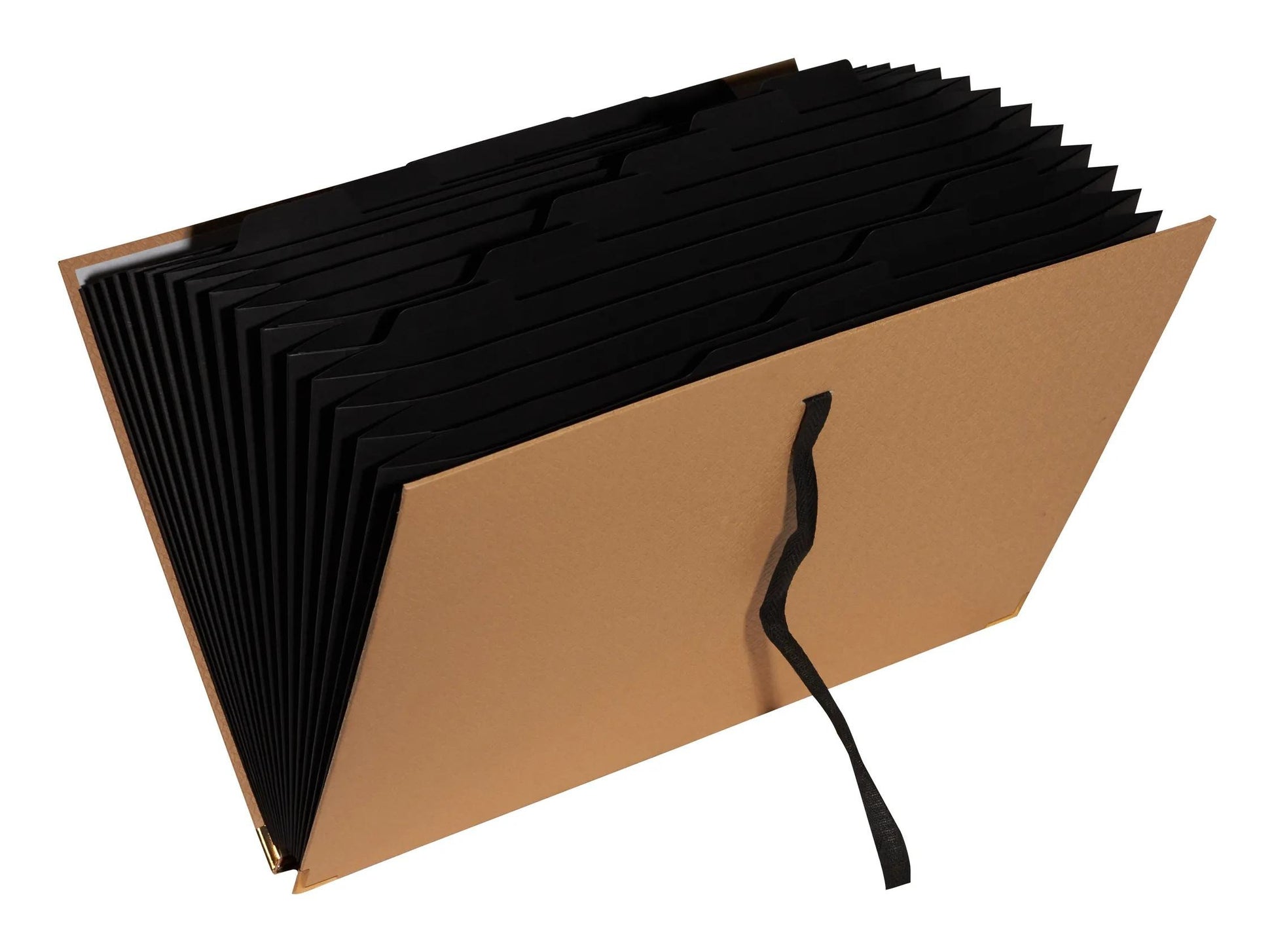 Exacompta Sammelmappe, für A4, Karton, beige, mit Bändern