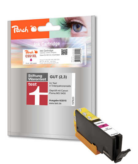 Peach CLI-551M Magenta Tintenpatrone (Kompatibel) – 925 Seiten – für Canon PIXMA iP7250/iP8750, MG5450