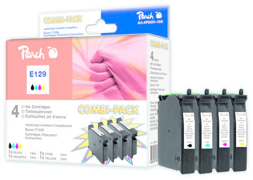 Peach T1294 Tintenpatronen-Multipack, Schwarz/Cyan/Magenta/Gelb (Kompatibel) – für Epson WF-3010/3520/7515