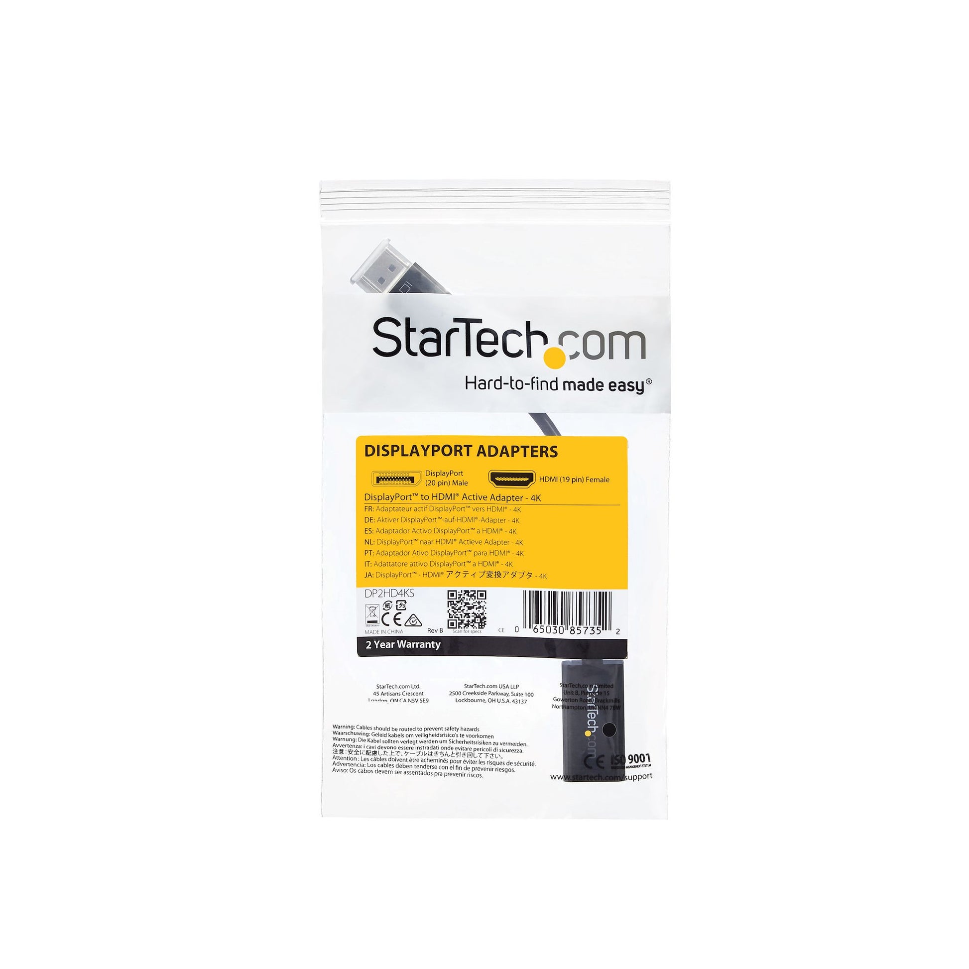 StarTech.com DisplayPort auf HDMI Adapter, 4K