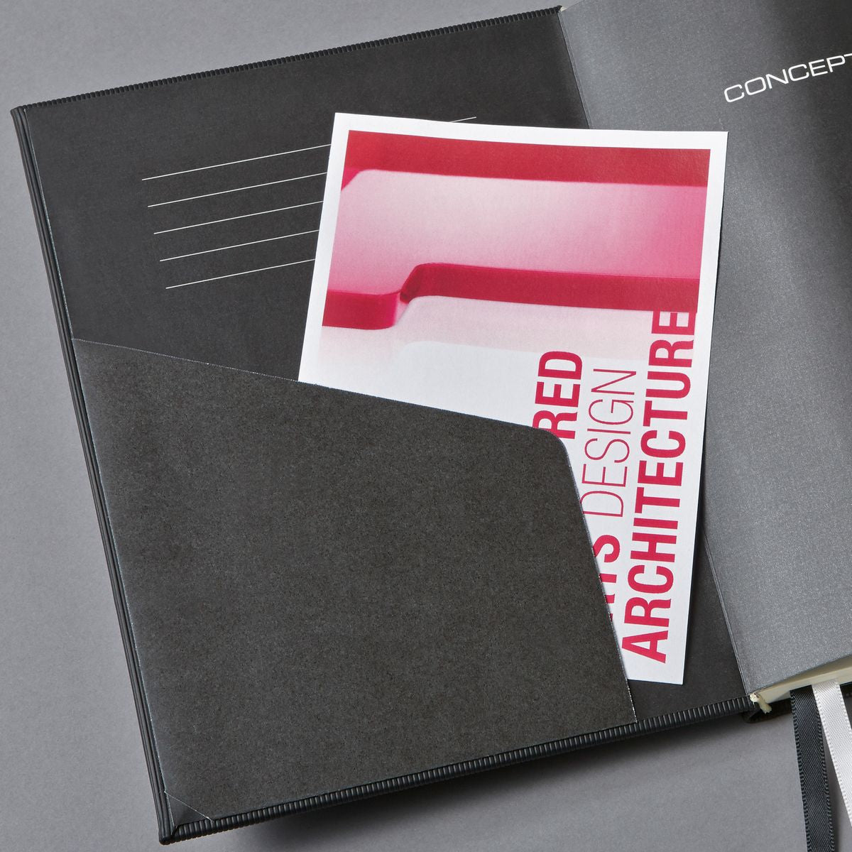 Sigel Notizbuch, 245 × 315 mm, kariert, Fadenheftung, 194 Seiten, 80 g/m² – schwarz