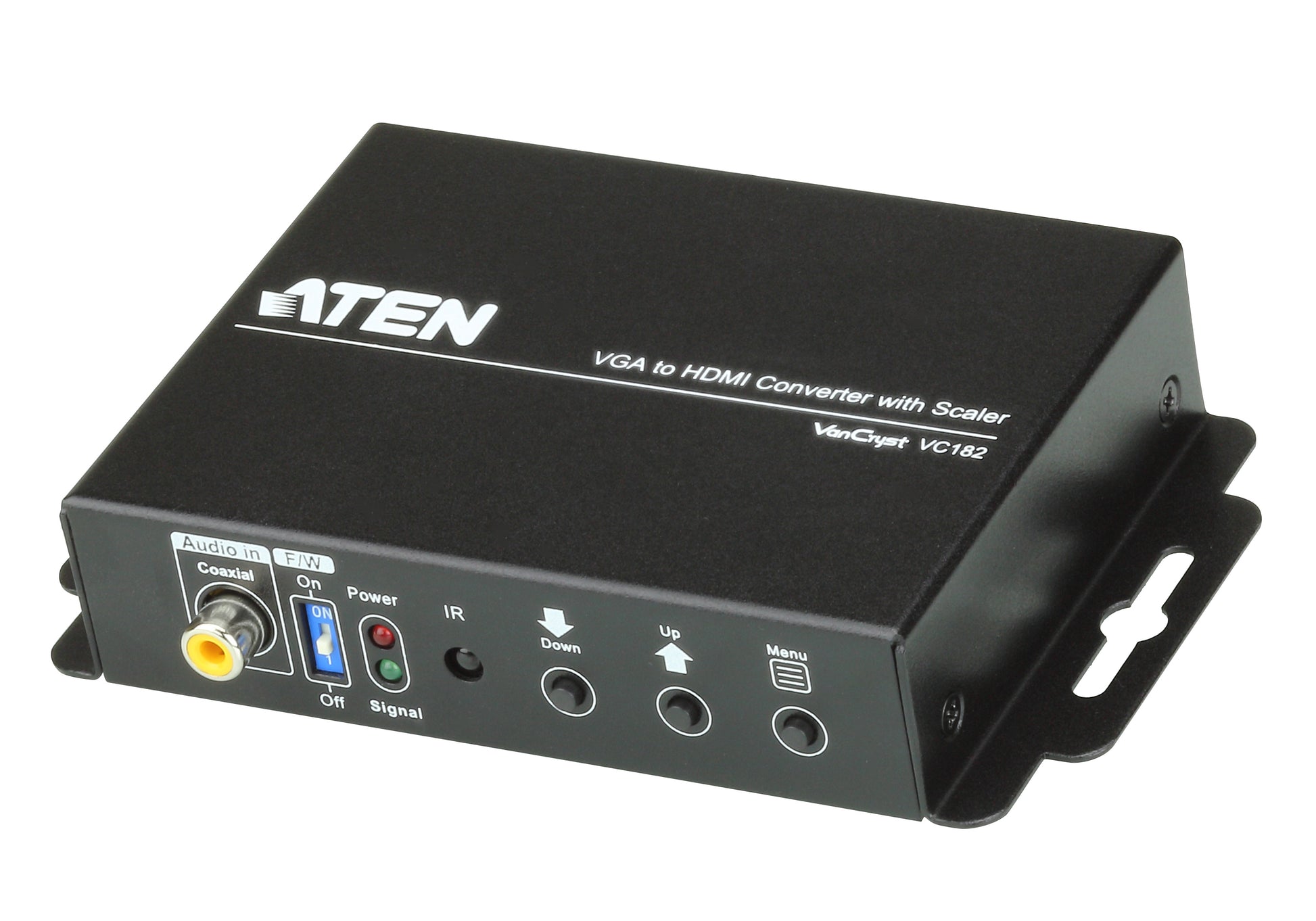 ATEN VC182 Adapter VGA zu HDMI – bis 1920 × 1200 (inkl. 1080p), mit Skalierer & Audio zu HDMI, schwarz