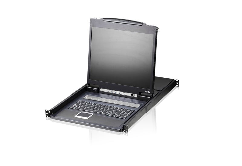 ATEN CL1308N – KVM-Switch – 8-Port, VGA – 1920 × 1200, 19" LCD-Konsole, Schwarz