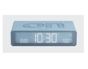 LEXON Flip Classic Digitalwecker – Funk, Snooze, USB, 10,4 × 2,6 × 6,5 cm, Hellblau
